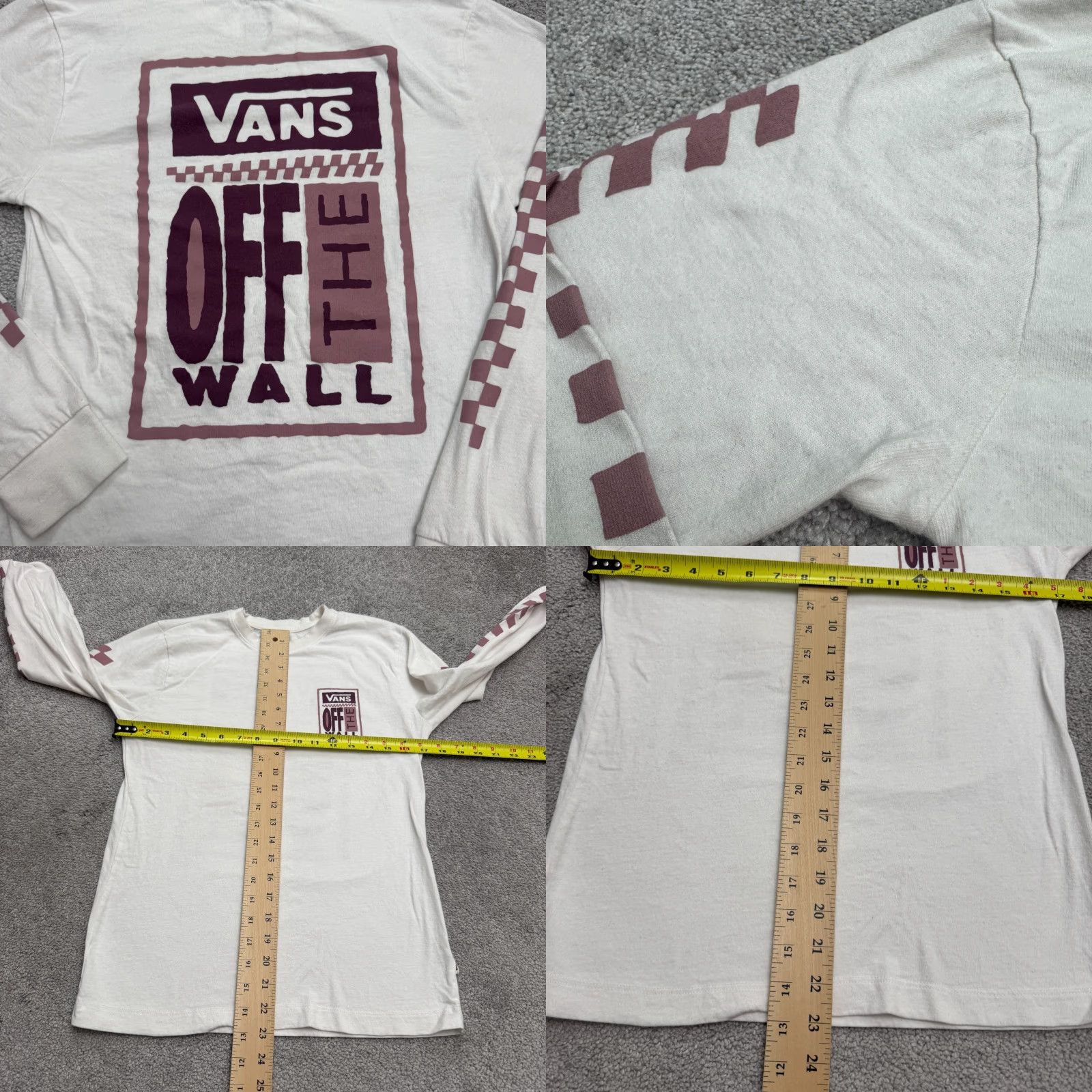 Vans VANS Graphic Long Sleeve T-Shirt Mens Small White Crew Neck Tee Size US S / EU 44-46 / 1 - 8 Thumbnail
