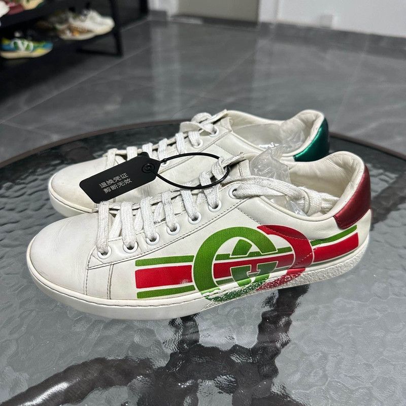 Gucci Gucci Ace Interlocking GG Low-Top Sneakers -2508 Size US 5.5 / IT 35.5 - 1 Thumbnail