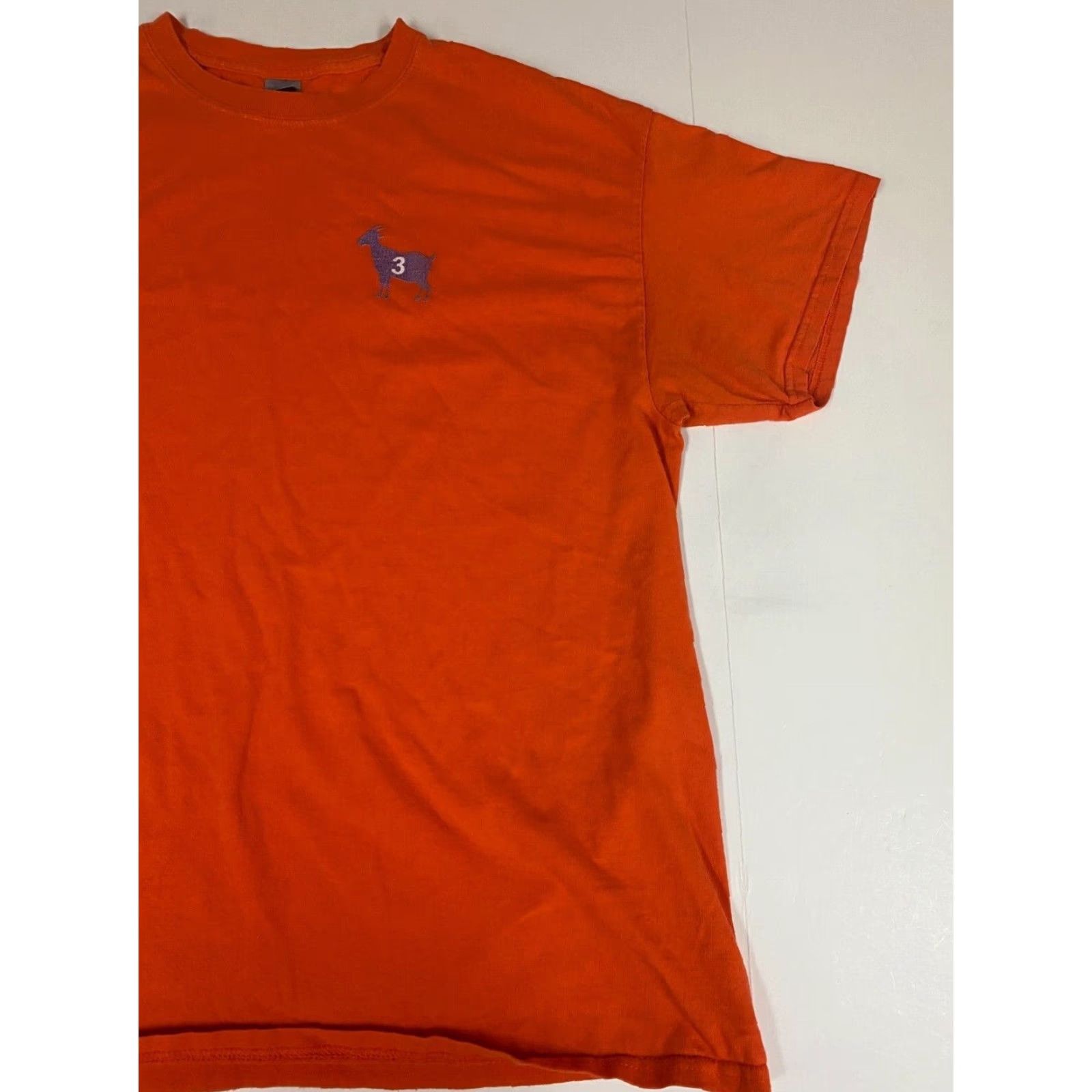 Gildan Gildan NBA Mens Shirt XL Orange T-Shirt Crew Neck Short Sleeve University 90s Colorful Logo Mens Size US XL / EU 56 / 4 - 2 Thumbnail