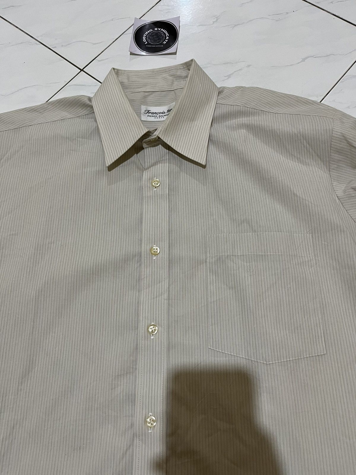 Pierre Balmain Vintage Pierre Balmain Stripe Button Up Shirt Size US XL / EU 56 / 4 - 4 Thumbnail
