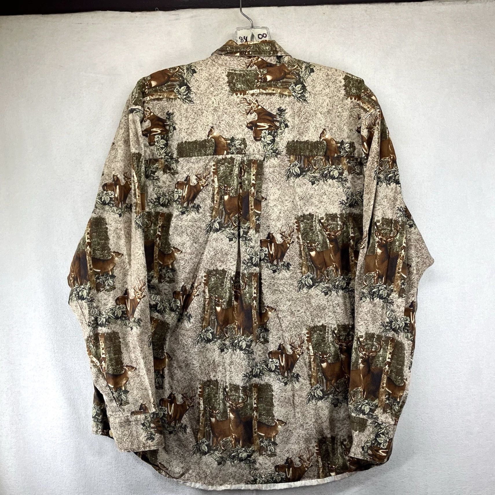 Vintage VINTAGE Woodland Trail Cotton Knit Button-Up Shirt Men Long Sleeve Dear Print Nature Buck Whitetail 90s Casual Size US M / EU 48-50 / 2 - 2 Thumbnail