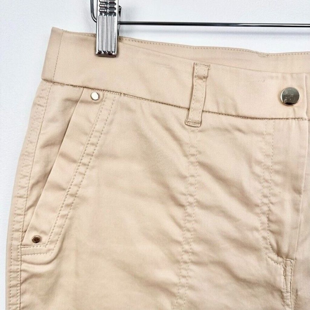 Other Chicos Slim Ankle Utility Pants S Comfort Waist Luxe Beige Size 28" / US 6 / IT 42 - 4 Thumbnail