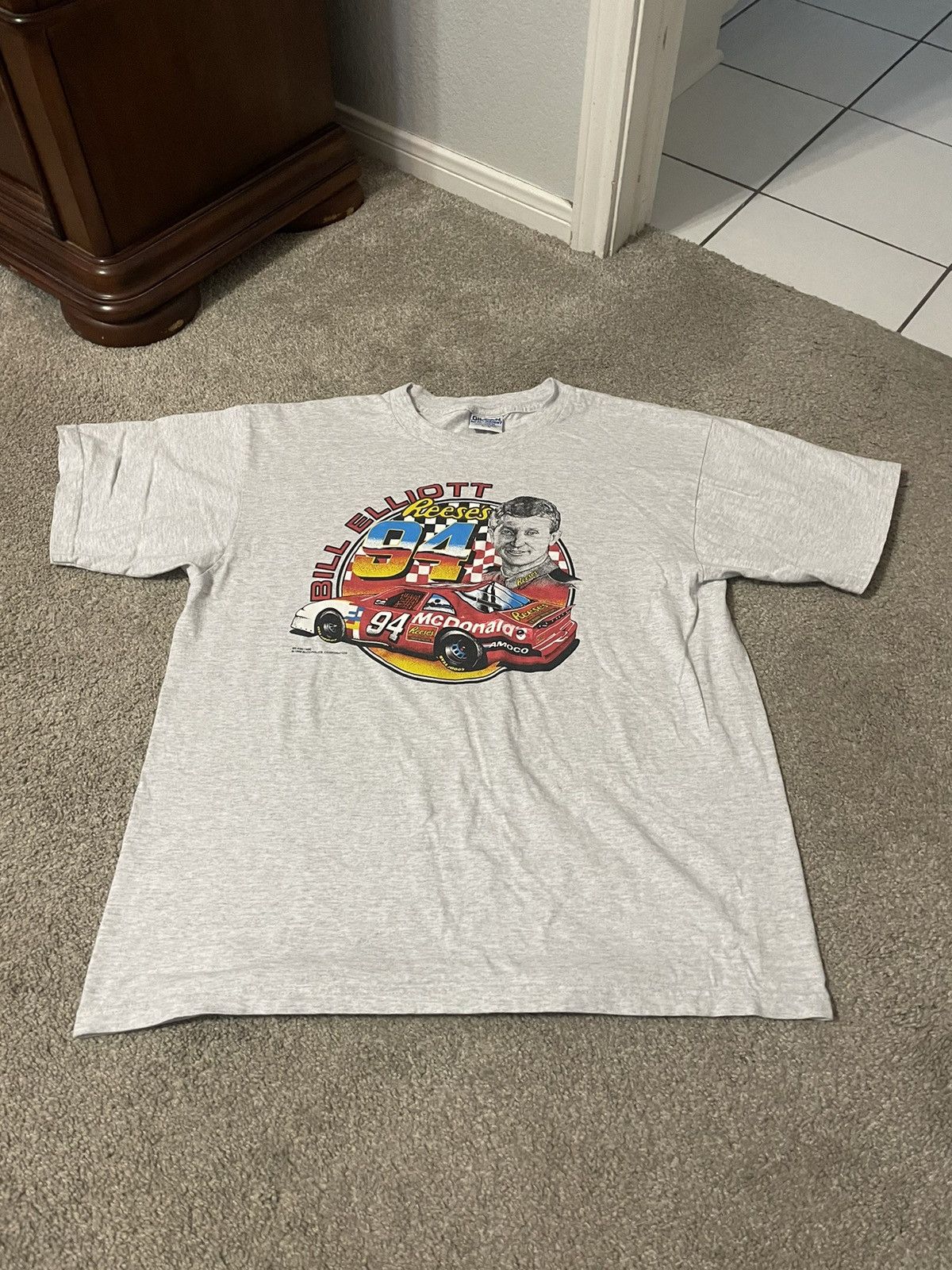 NASCAR Vintage 90s Bill Elliot Nascar McDonalds Racing T Shirt XL Size US XL / EU 56 / 4 - 2 Thumbnail