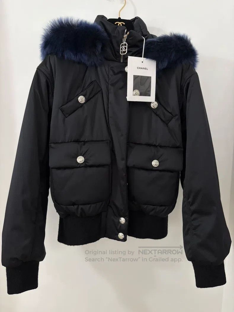 Chanel Chanel Ski series blue fur diamond button down jacket Size XS / US 0-2 / IT 36-38 - 1 Thumbnail