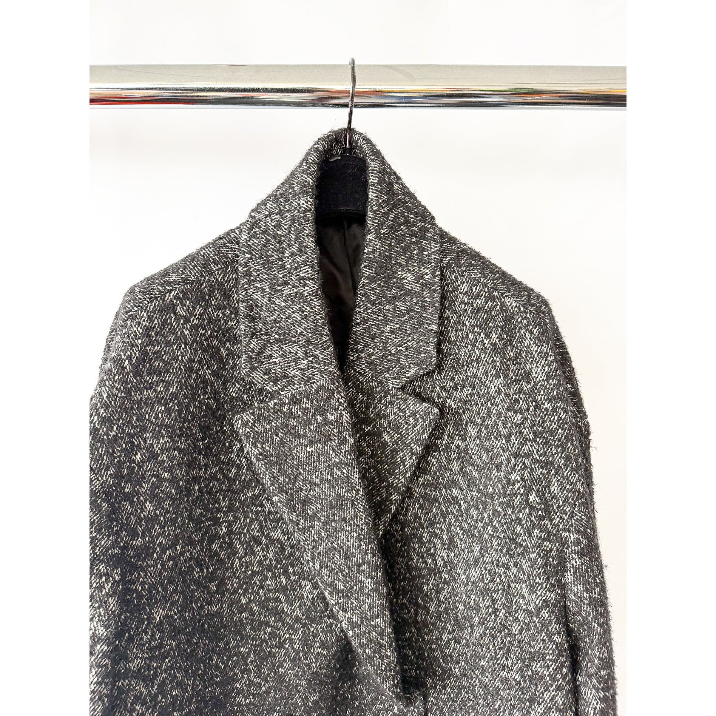 Calvin Klein Calvin Klein Boucle Wool Blend Black Coat Size US L / EU 52-54 / 3 - 2 Thumbnail