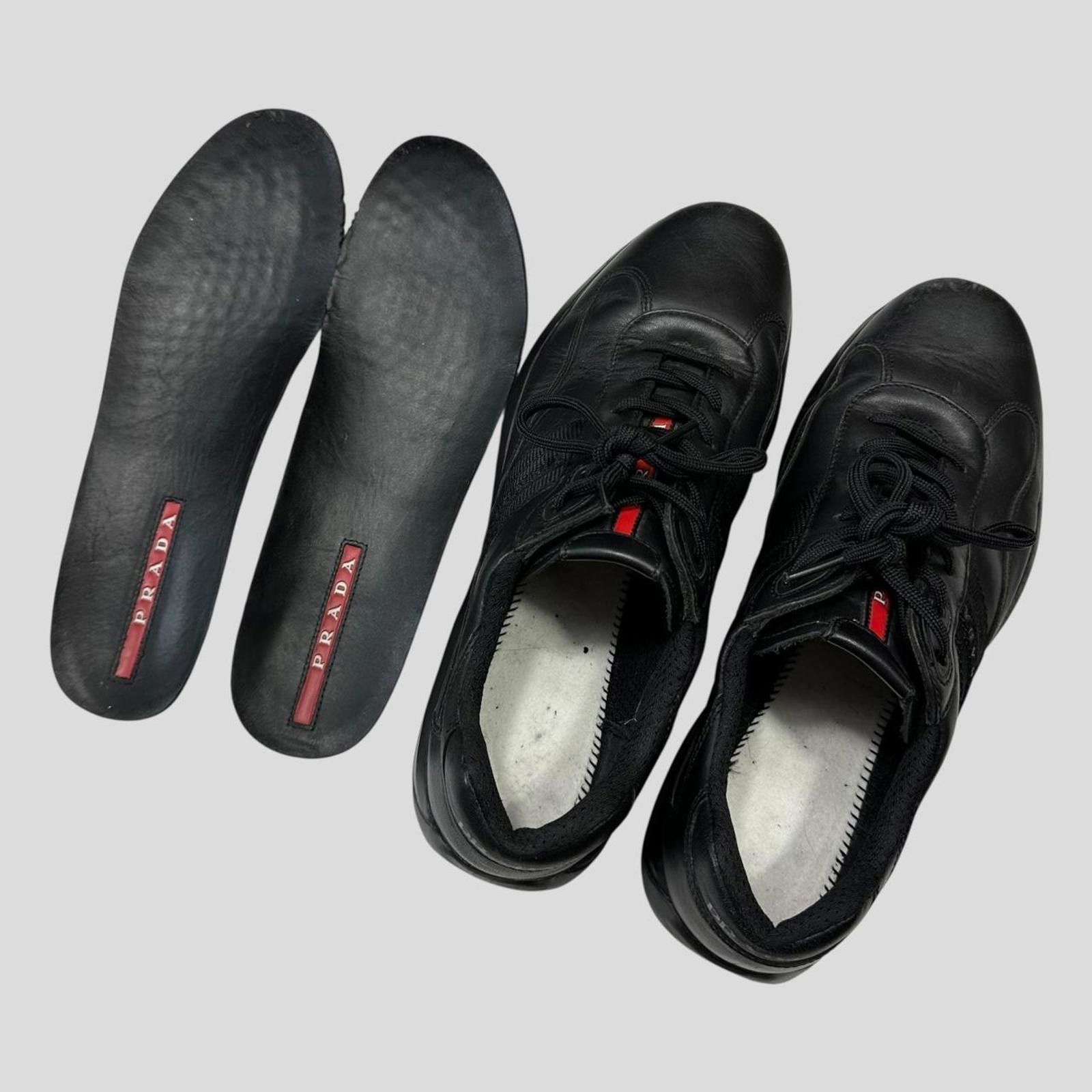 Prada Prada 2007 Cups Carbon Logo Triple Black - UK8 Size US 9 / EU 42 - 8 Thumbnail