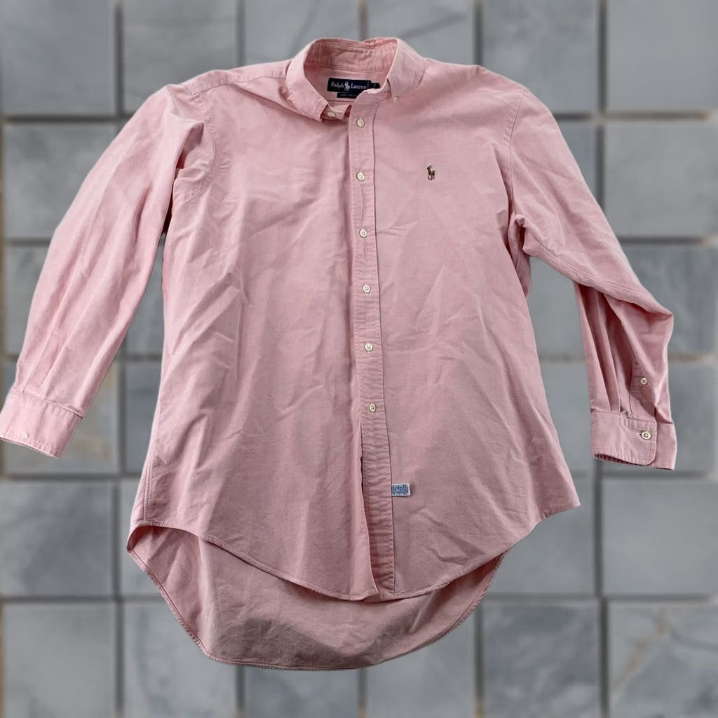 Ralph Lauren Ralph Lauren Dress Shirt Mens 16.5 33 Pink Oxford Collared Button Down Pony Logo Shirt Mens Pink Oxford Dress Shirt Size 46R - 1 Thumbnail