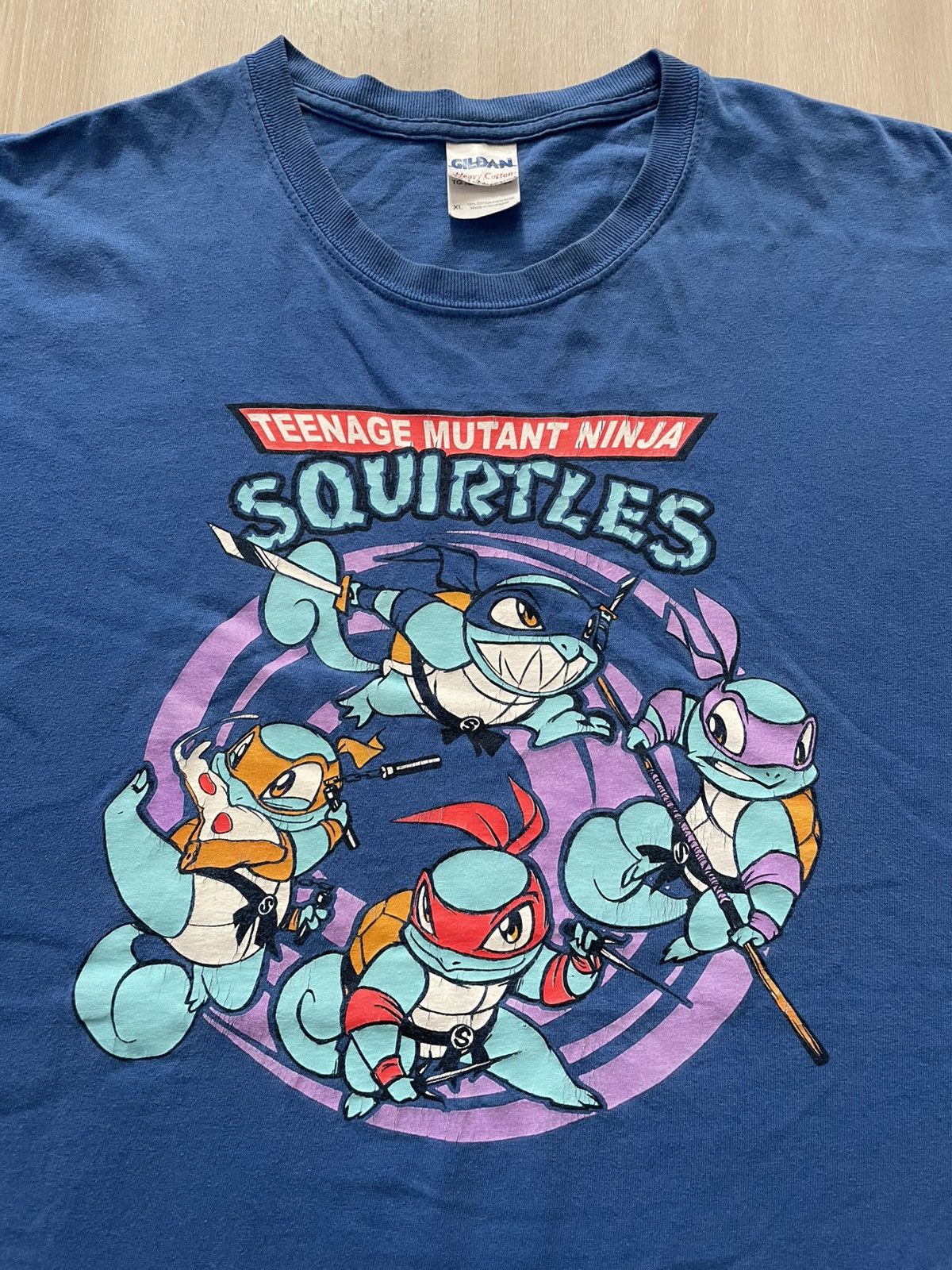 Gildan VTG Y2K Teenage Mutant Ninja Squirtles Shirt Sz XL Size US XL / EU 56 / 4 - 1 Thumbnail