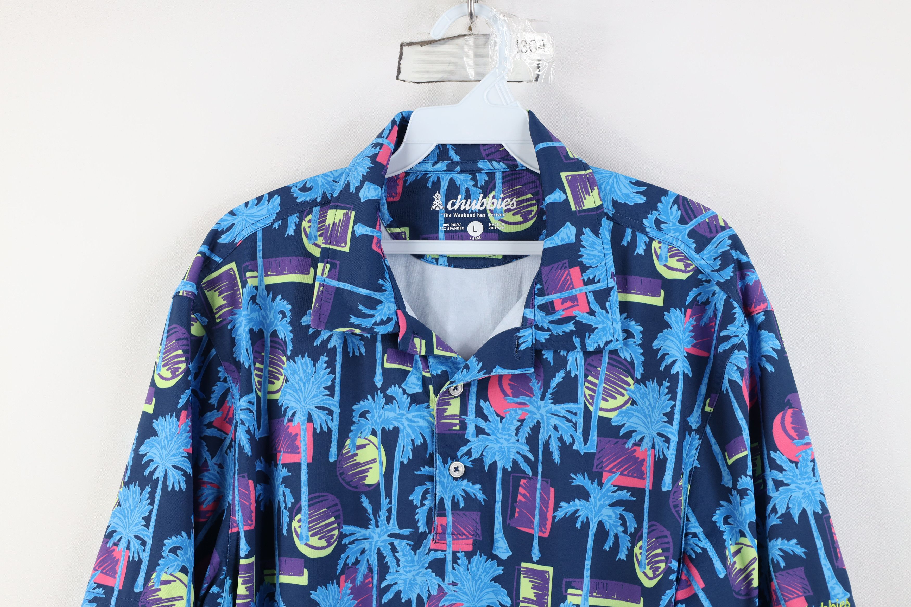 Chubbies Chubbies Neon Light Palm Tree Short Sleeve Polo Shirt Size US L / EU 52-54 / 3 - 2 Thumbnail