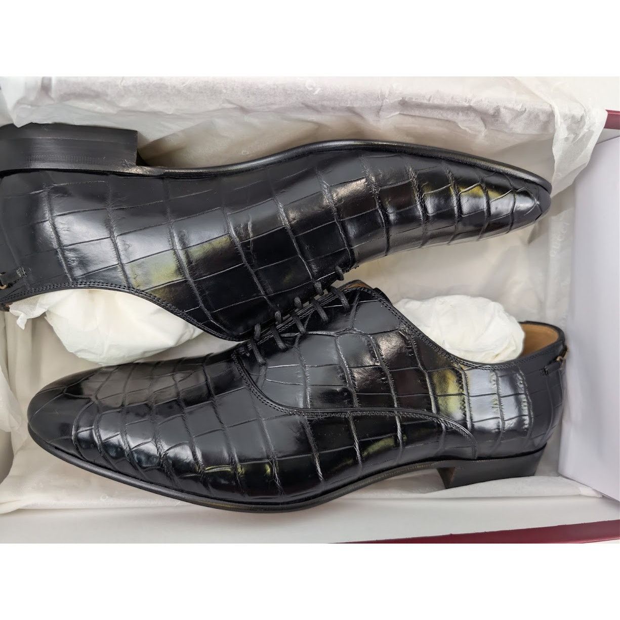 Gucci o1rshd1 Croco Niloticus Shoes in Black Size US 10.5 / EU 43-44 - 21 Thumbnail