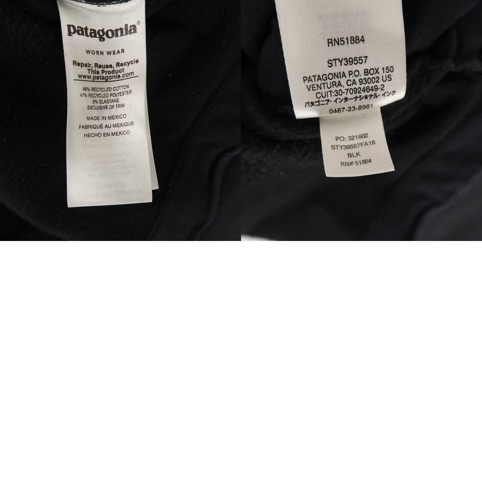 Patagonia Patagonia Hoodie Womens S Black Pullover Logo P-6 Graphic - Size S / US 4 / IT 40 - 8 Thumbnail