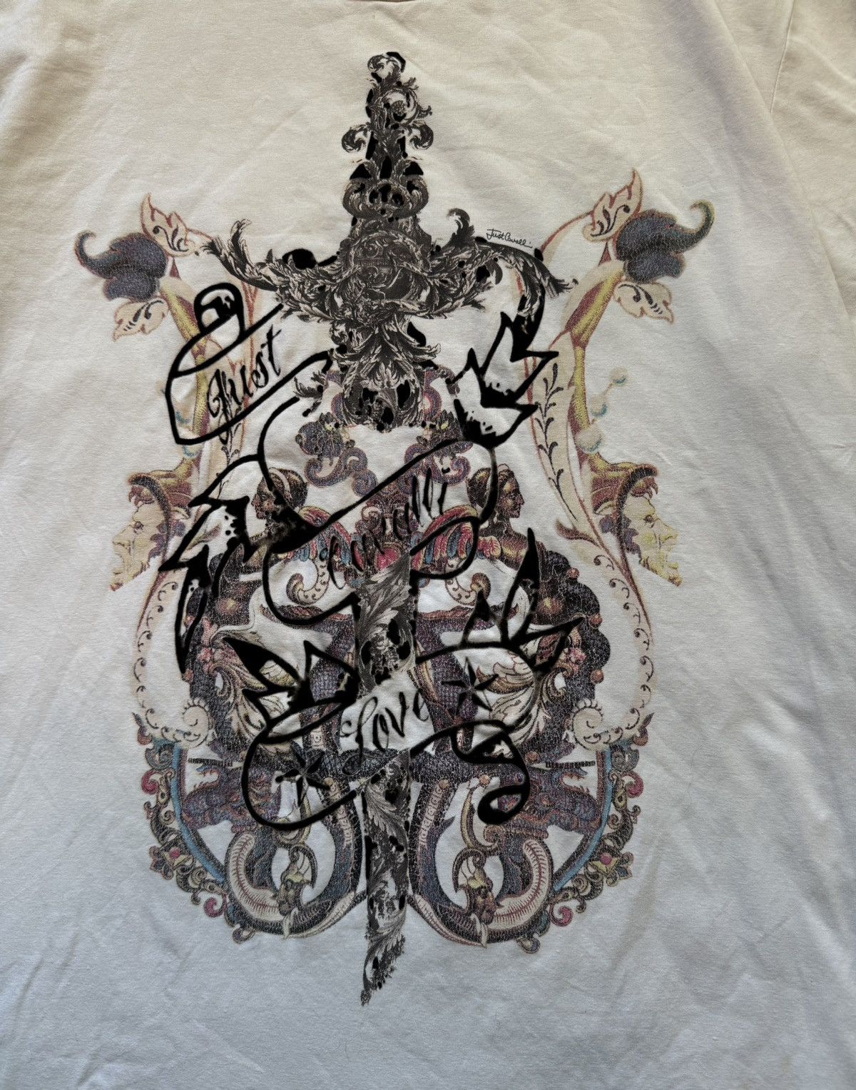 Designer × Just Cavalli × Roberto Cavalli Just Cavalli Y2K graphic t-shirt Size US XL / EU 56 / 4 - 7 Thumbnail