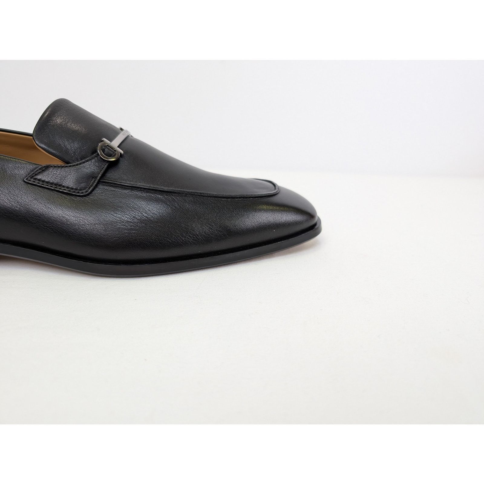 Salvatore Ferragamo o1rshd1 Fedro Leather Loafer shoe Boots in Black 10.5 Size US 10.5 / EU 43-44 - 4 Thumbnail