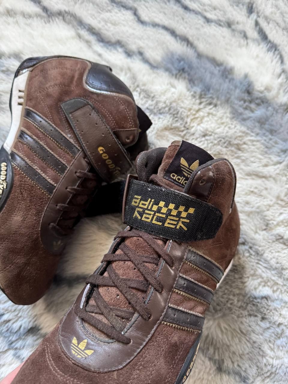 Adidas Vintage Adidas Goodyear Brown Hi-Top Sneakers RARE Size US 9 / EU 42 - 8 Thumbnail