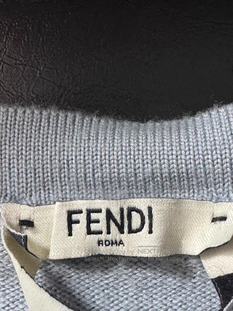 Fendi Fendi Blue Fuzzy Knit Crewneck Sweater Size XS / US 0-2 / IT 36-38 - 2 Thumbnail