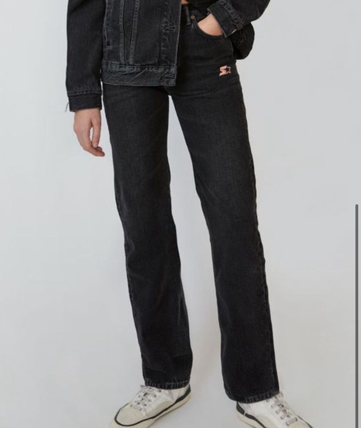 Starter x Acne Studios Blå Konst Jeans 1996 Used Black Metal - Main Image