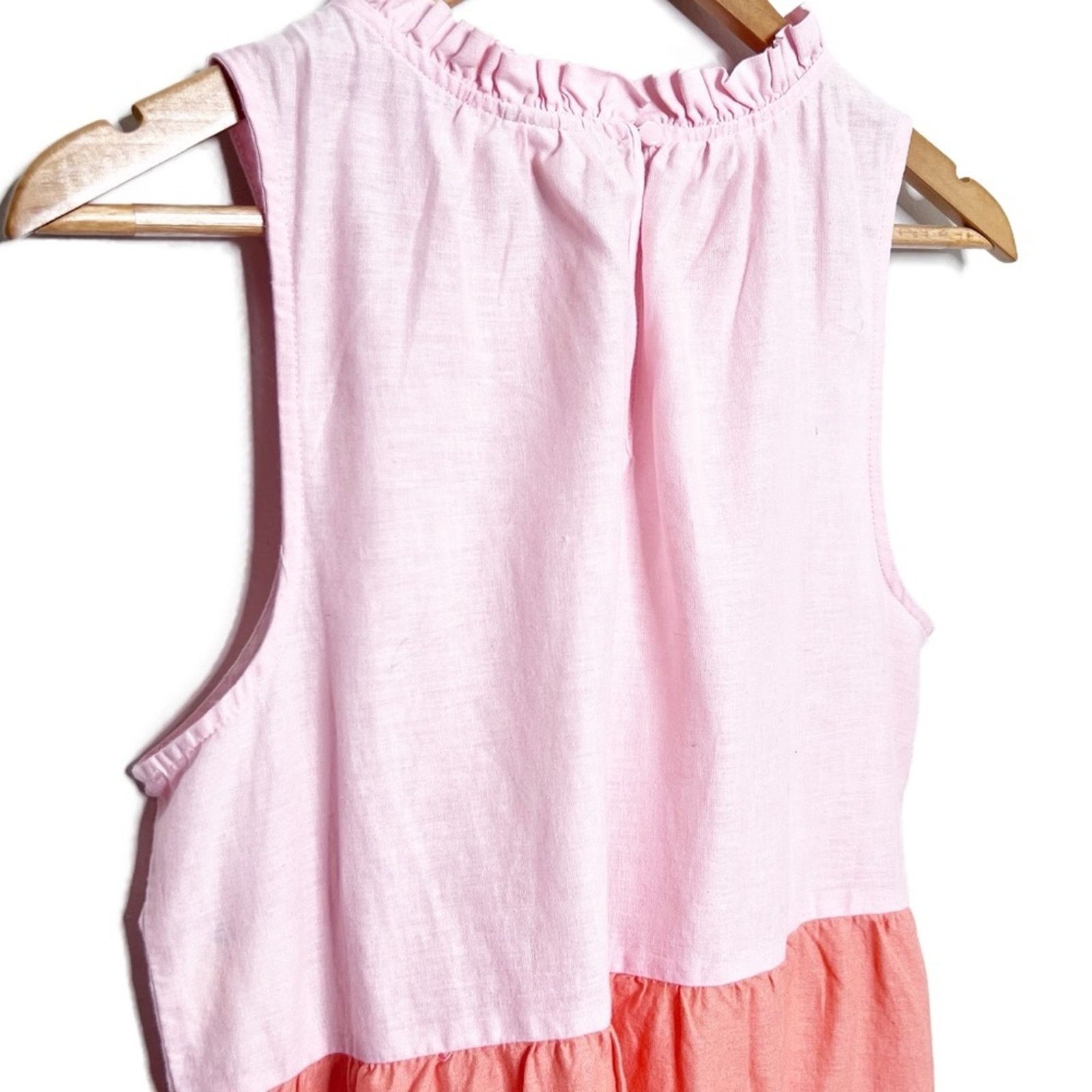 St. Johns Bay New with Tag St. John's Bay Women's Linen Ruffle Mini Dress Size M / US 6-8 / IT 42-44 - 12 Thumbnail