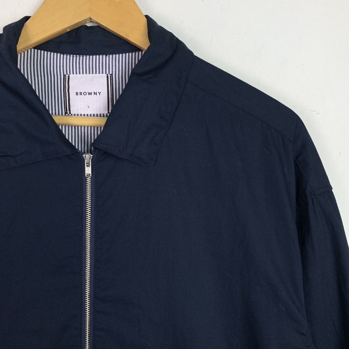 Japanese Brand Vintage Browny Full Zipper Light Jacket Size US L / EU 52-54 / 3 - 3 Thumbnail