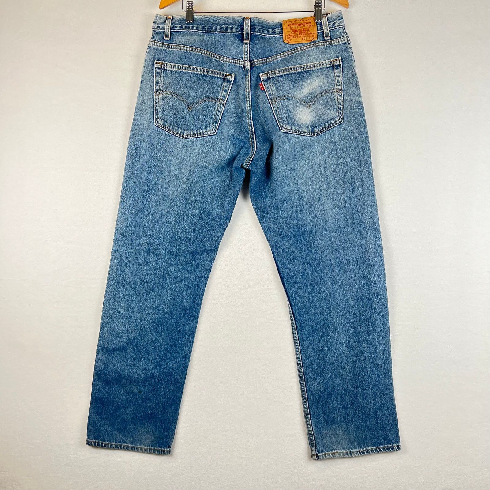 Levi's VTG Levis 505 Jeans Mens 38x30 Blue Straight USA Y2k Denim Size US 38 / EU 54 - 4 Thumbnail