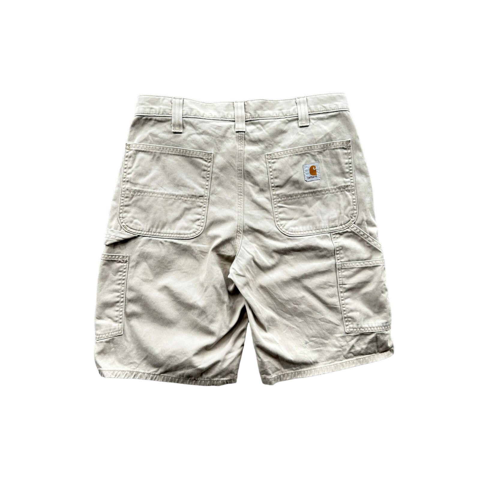 Carhartt × Vintage 2000's Carhartt Tan Cotton Canvas Workwear Shorts Size US 32 / EU 48 - 2 Thumbnail