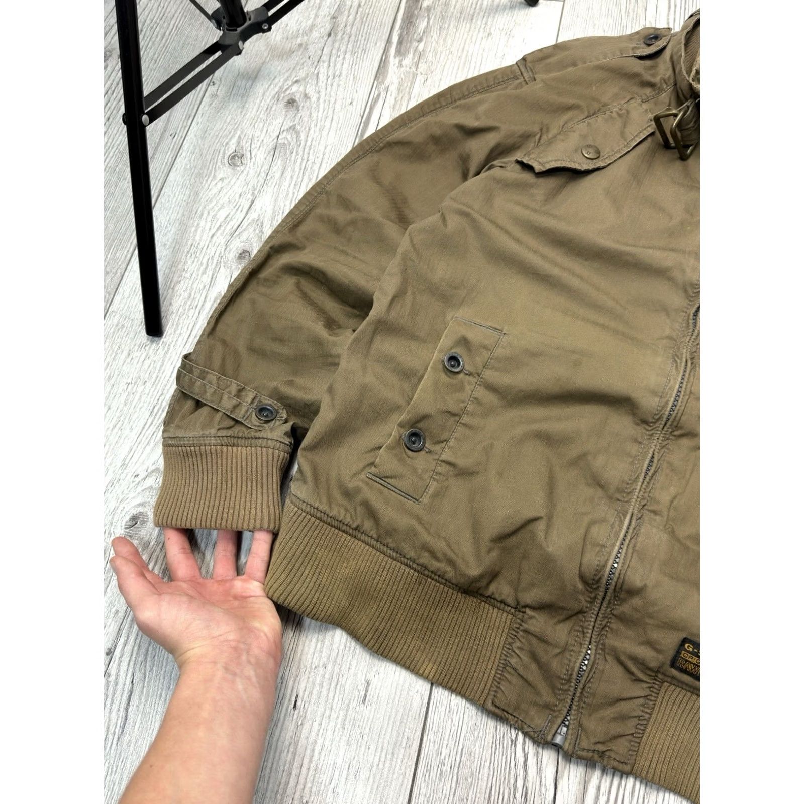 G-Star VINTAGE G-Star Raw Military Jacket Bass XL Brown Men Jacket Military Brown 90s Army Hip Hop Pockets Mens Size US XL / EU 56 / 4 - 6 Thumbnail