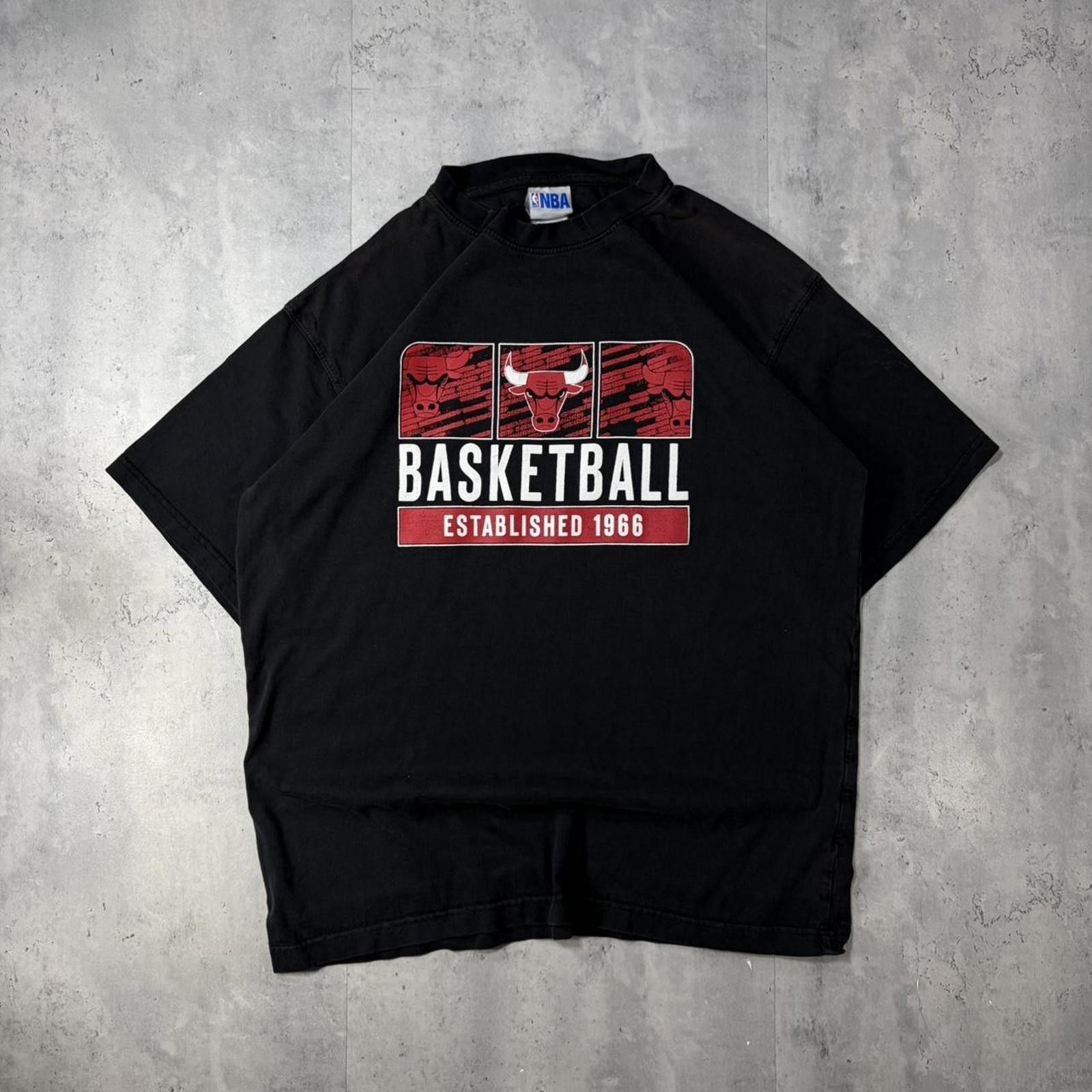 NBA Y2K Black NBA Chicago Bulls Basketball T-Shirt Size US L / EU 52-54 / 3 - 1 Thumbnail