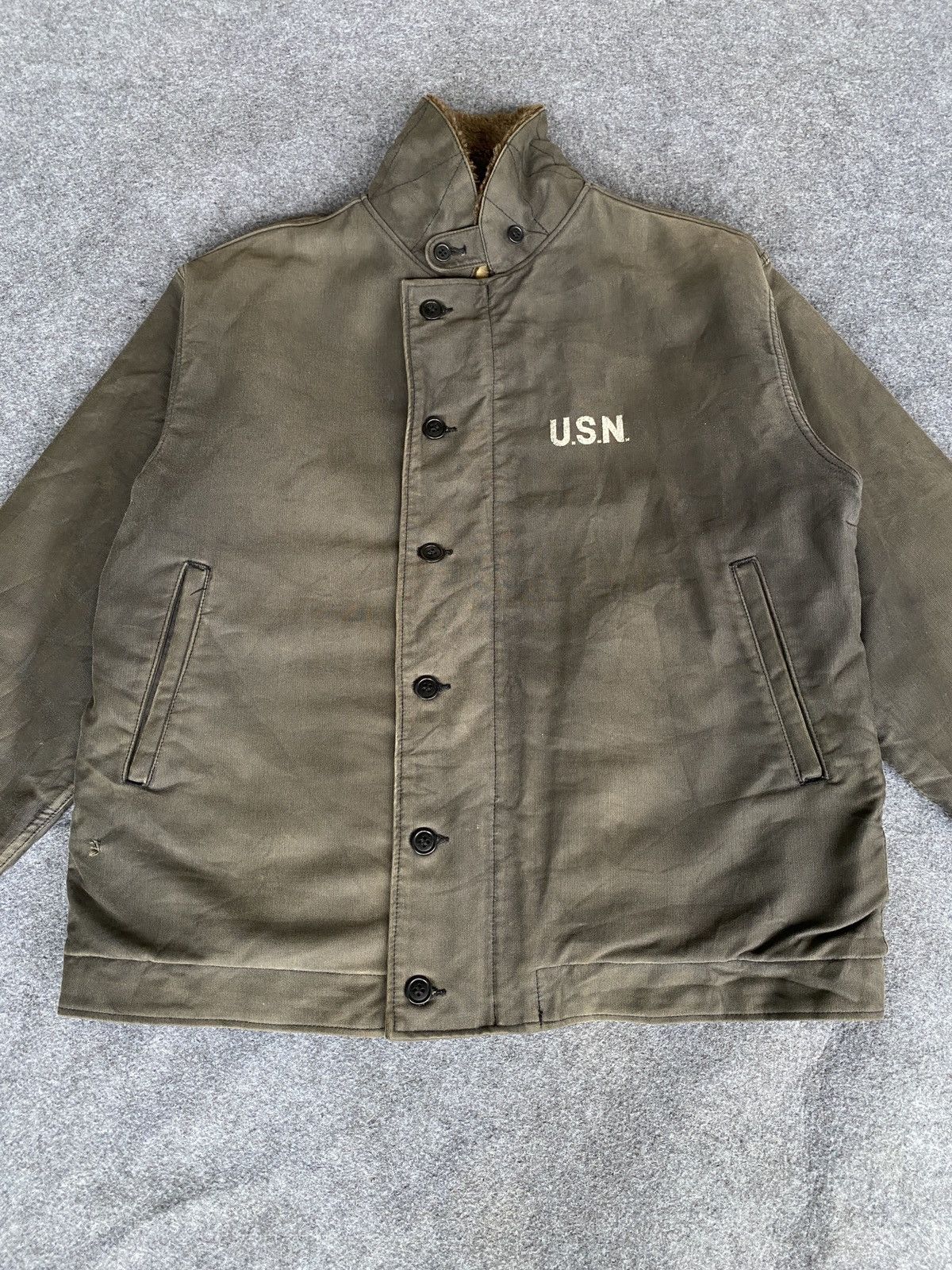 Vintage Vintage usn air force jacket Size US XL / EU 56 / 4 - 4 Thumbnail