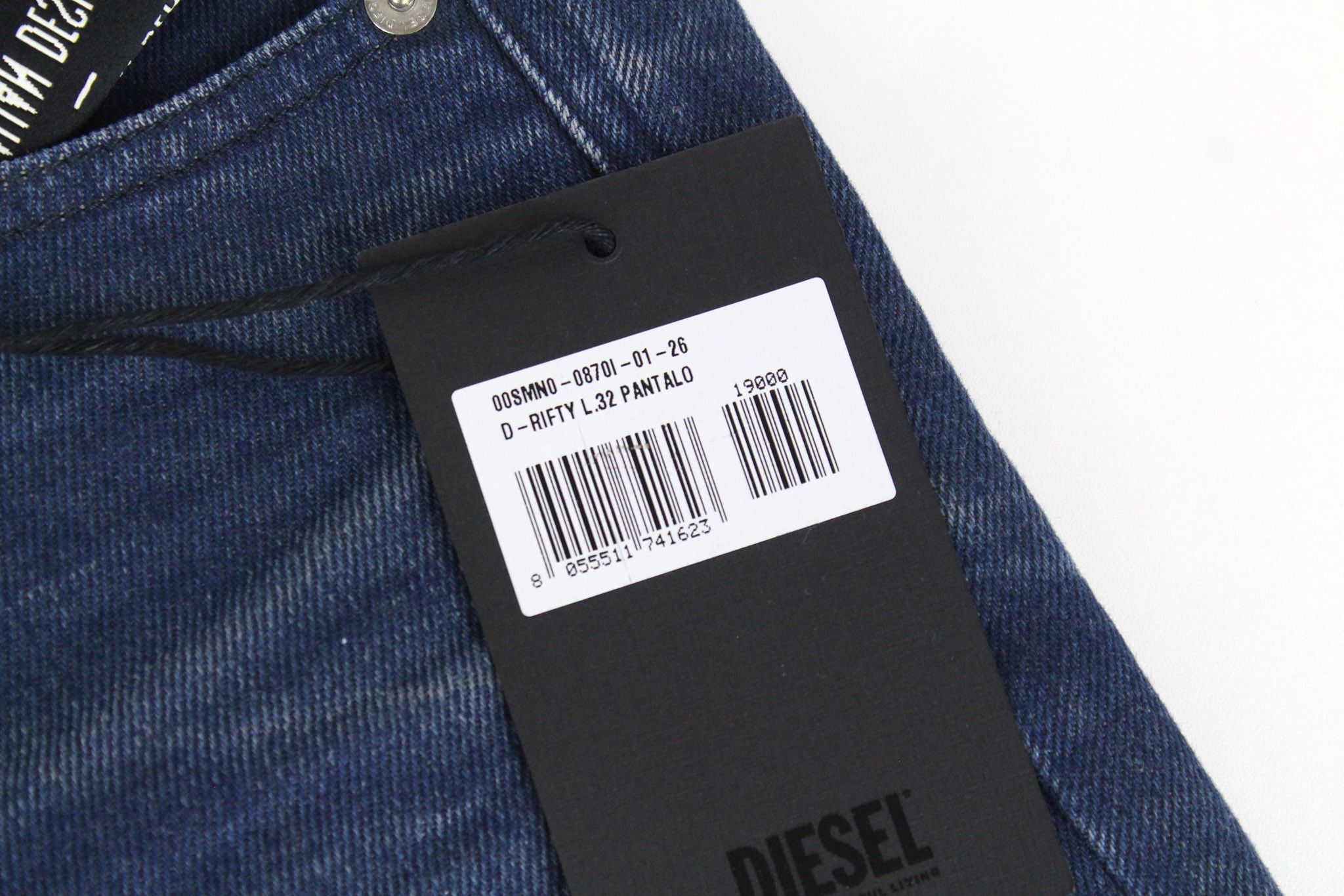 Diesel D-RIFTY 0870I W26/L32 Blue Zip-Fly Jeans 70146 Size 26" / US 2 / IT 38 - 9 Thumbnail