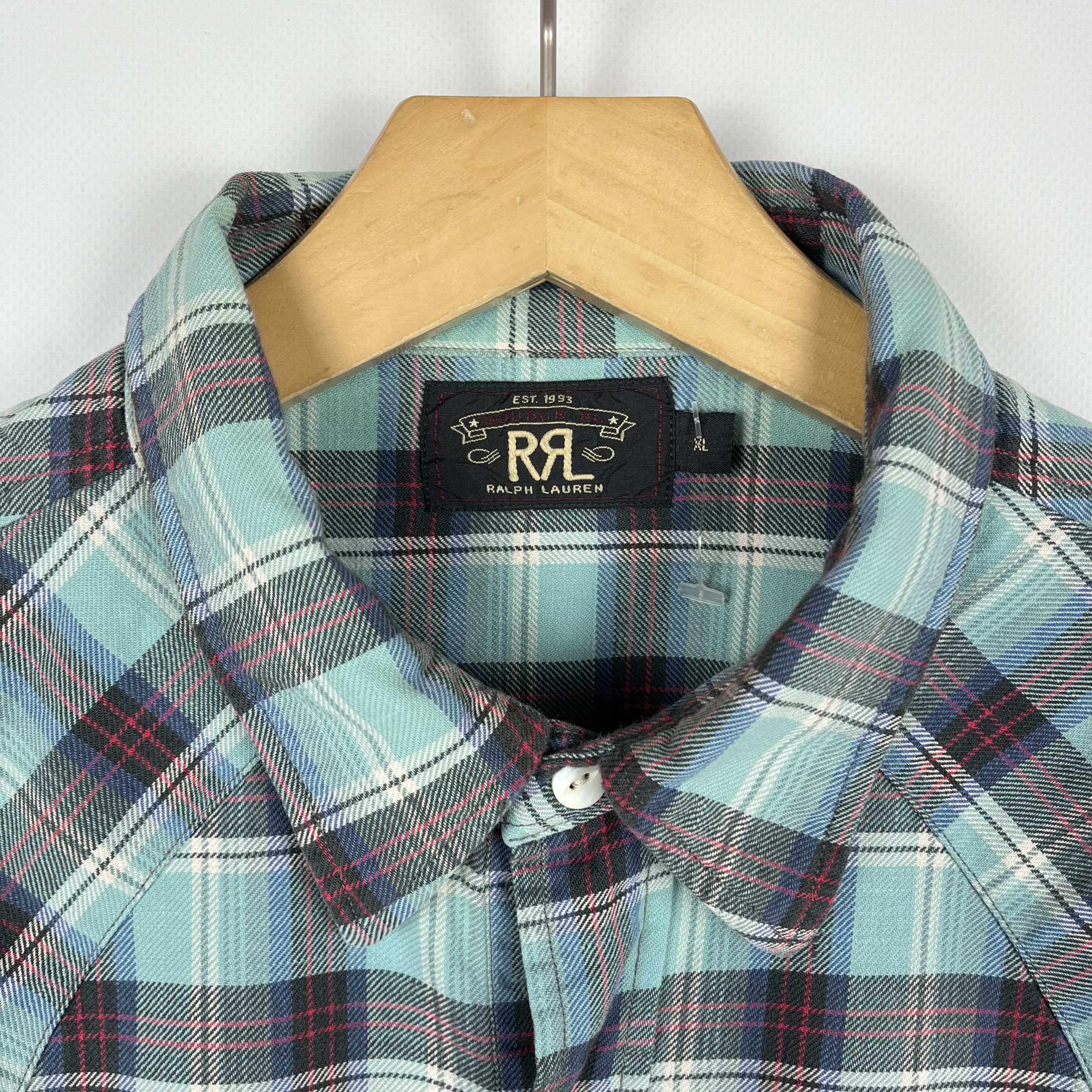 RRL Ralph Lauren RRL Ralph Lauren Western Checkered Long Sleeve Shirt Size US XL / EU 56 / 4 - 8 Thumbnail