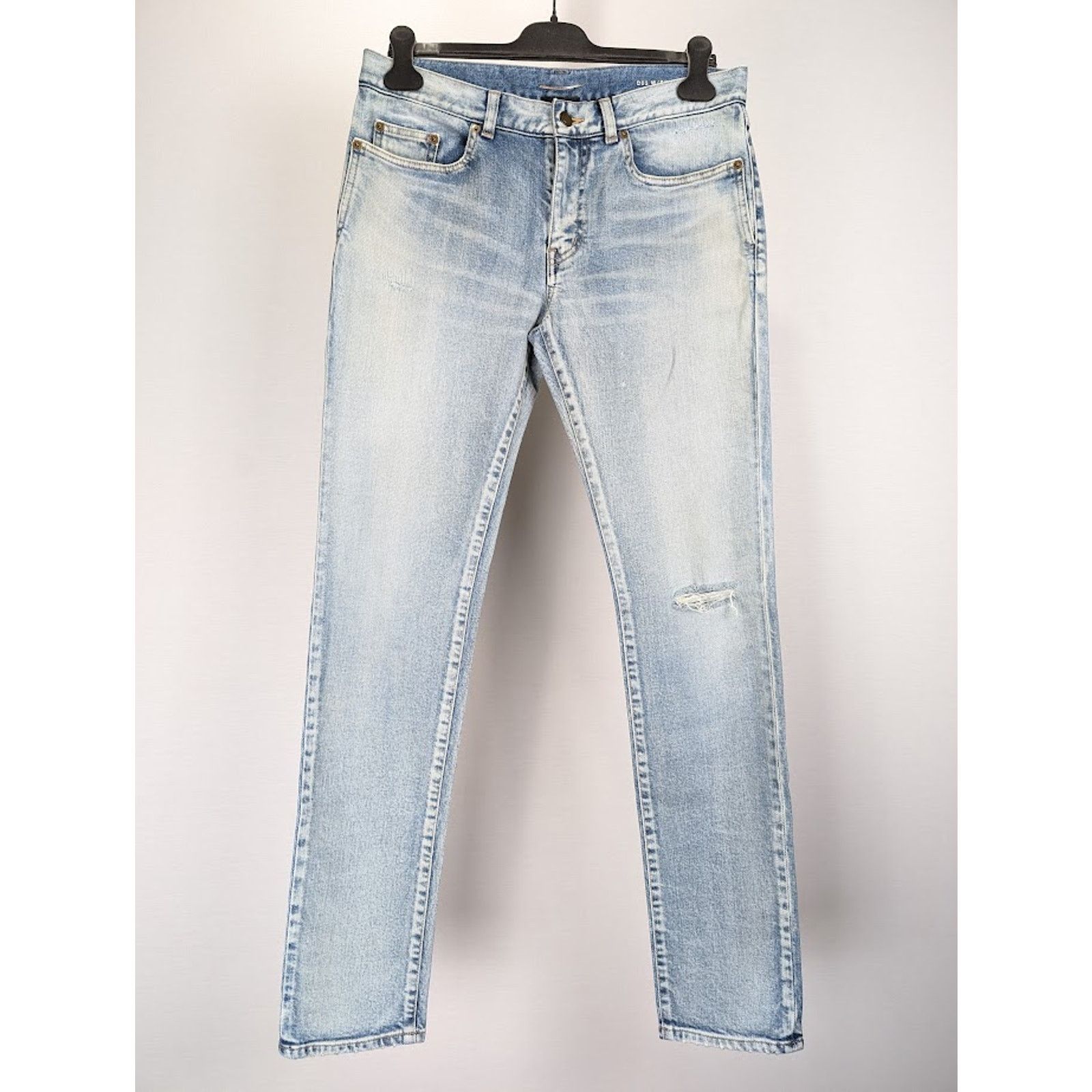 Saint Laurent Paris o1rshd1 Skinny 5 Pockets Low Pants in Santa Monica Blue Size US 36 / EU 52 - 2 Thumbnail