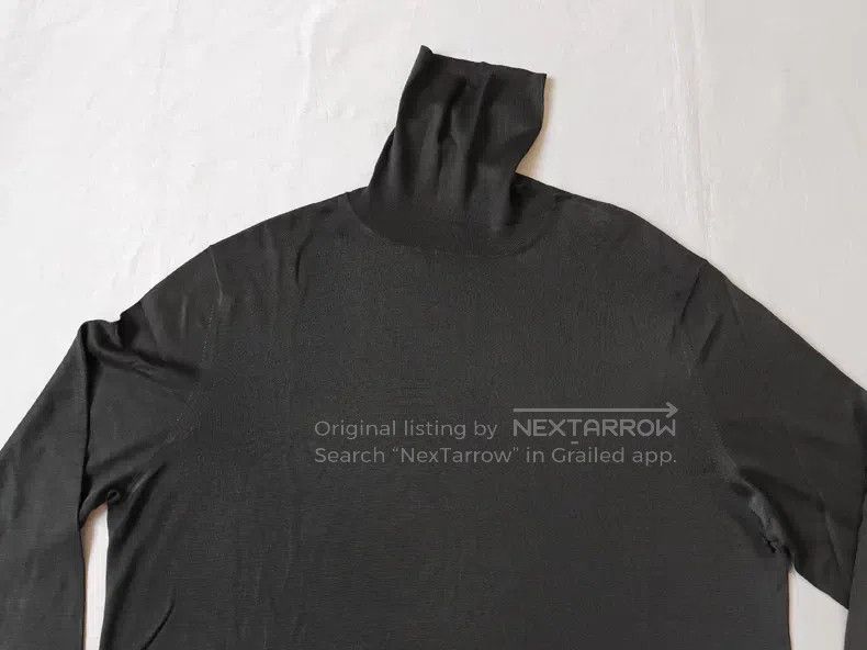 Hermes Hermes High-necked silk cashmere knitted sweater, dark gre Size US XL / EU 56 / 4 - 3 Thumbnail