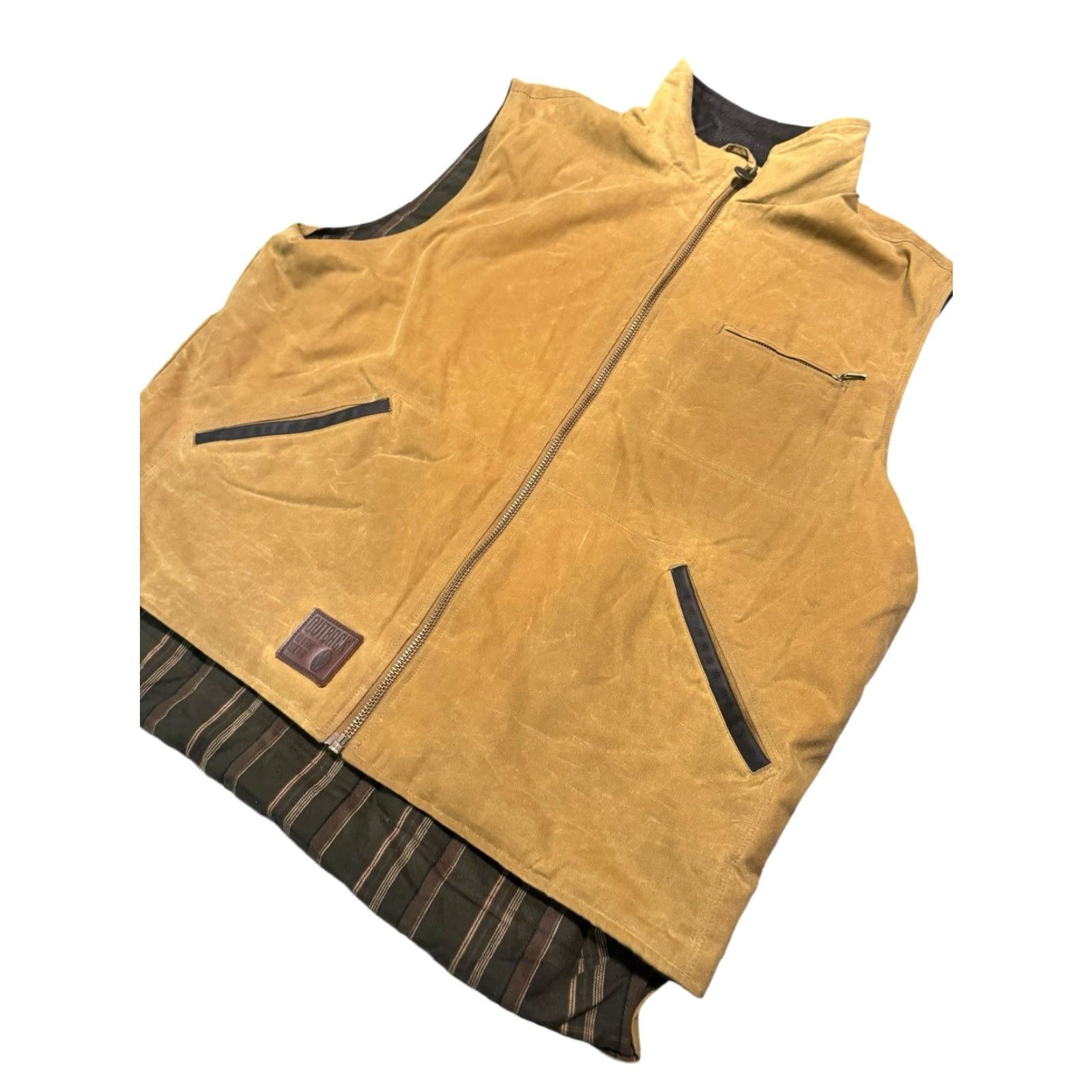 Vintage Outback Trading Company Canvas Sawbuck Oilskin Waxed Vest Jacket XXL Size US XXL / EU 58 / 5 - 4 Thumbnail