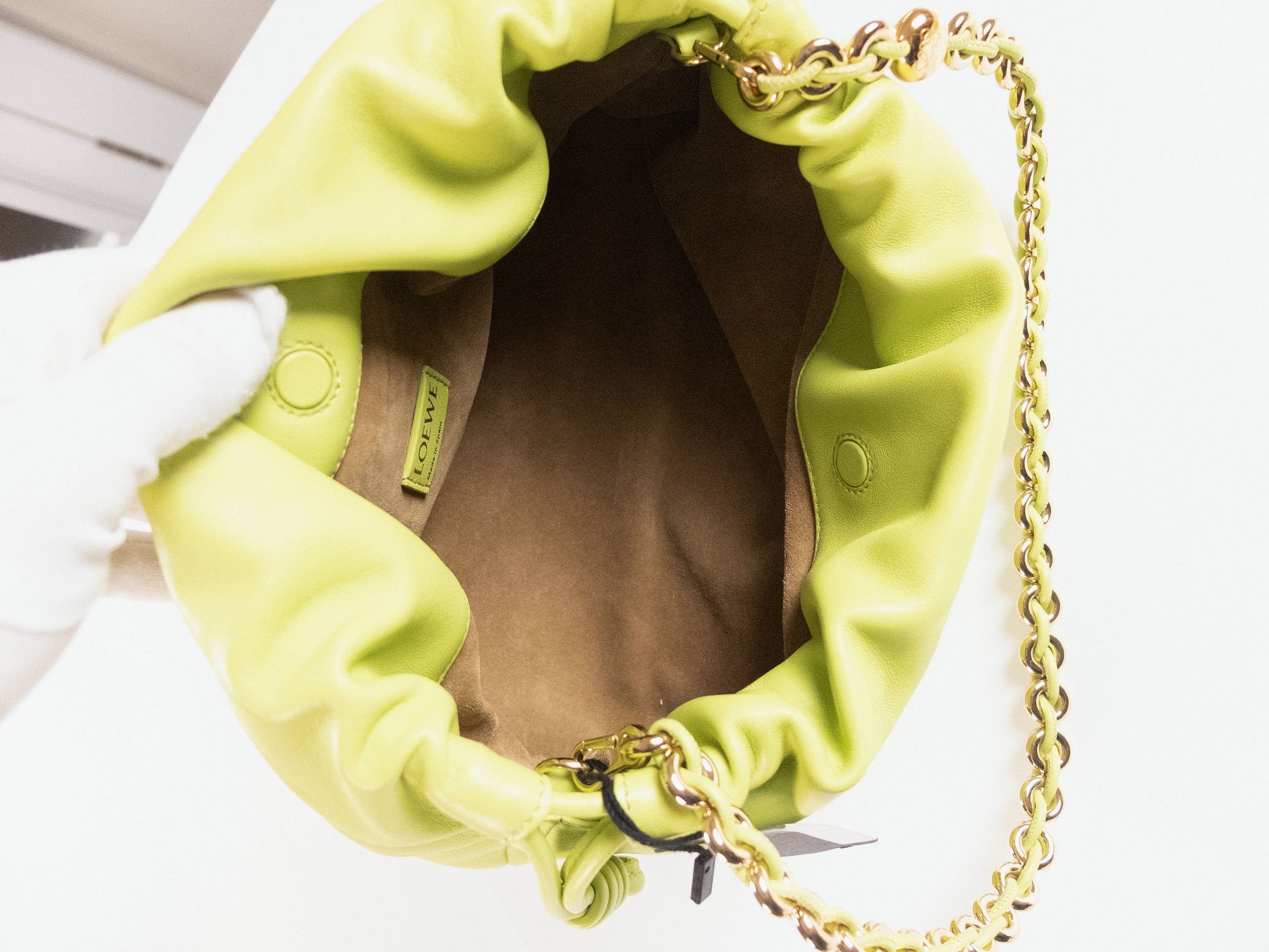 Loewe LOEWE Flamenco anise green leather shoulder bag authentic Size ONE SIZE - 21 Thumbnail