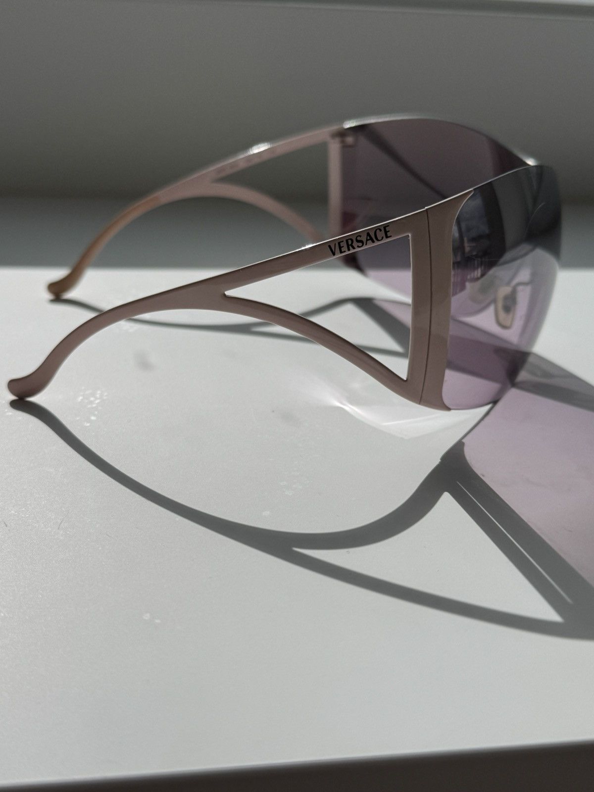 Versace Authentic Y2K Versace Sunglasses Mirror Shield Lenses Size ONE SIZE - 7 Thumbnail