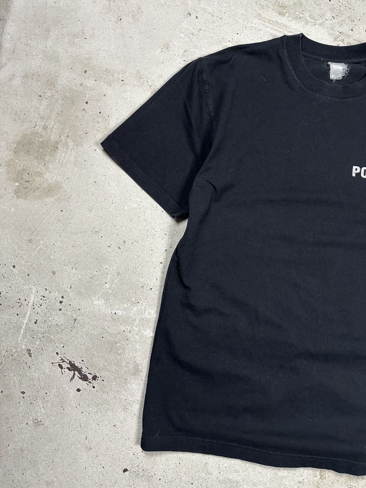 Vintage Vintage Y2K Policia Polizei Police Black T Shirt Vete Size US L / EU 52-54 / 3 - 4 Thumbnail