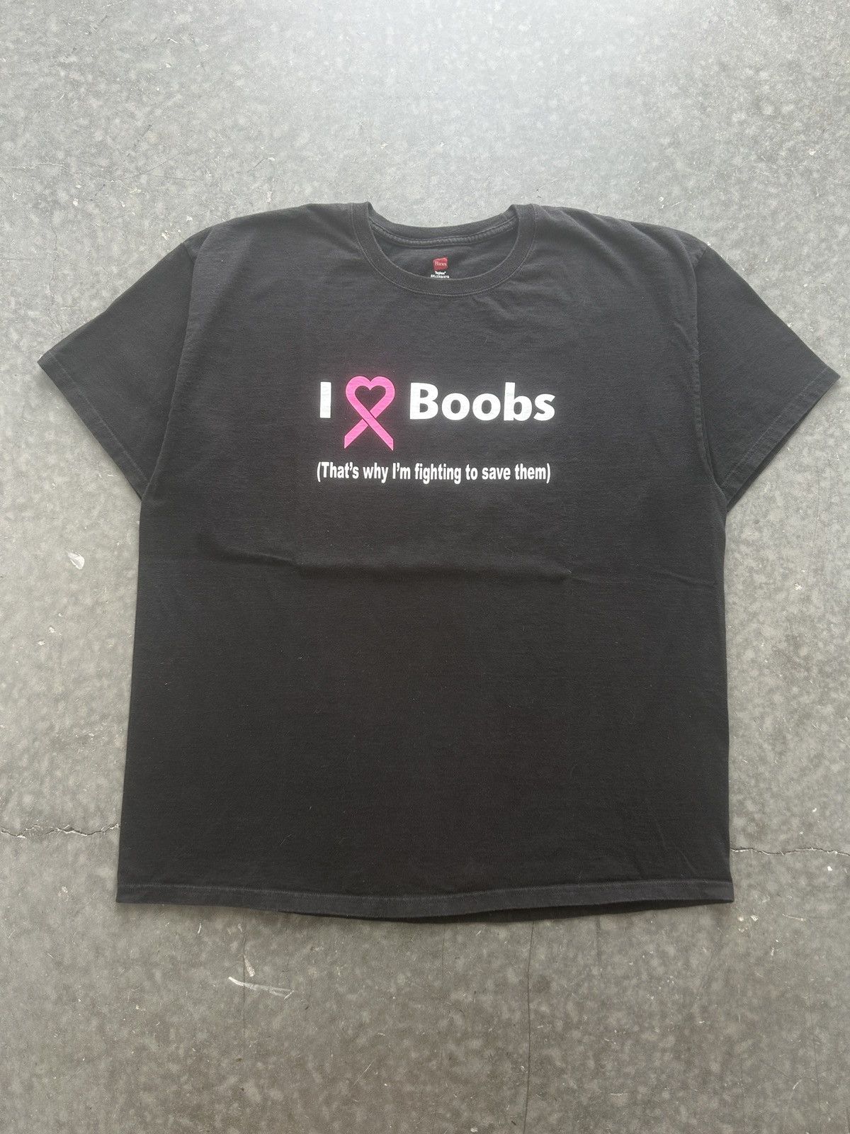 Vintage Funny Vintage Y2K I 🩷 Boobs Graphic Tee Size US XXL / EU 58 / 5 - 2 Thumbnail