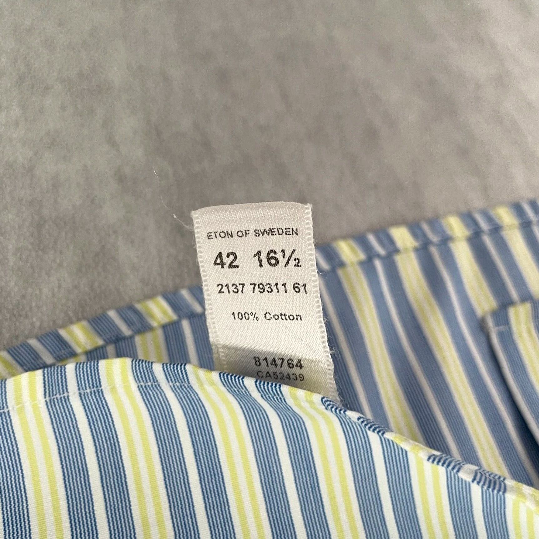 Eton VINTAGE Eton Dress Shirt Men 16.5 Blue Stripe Long Sleeve Button Up Business Casual Formal Size US L / EU 52-54 / 3 - 7 Thumbnail