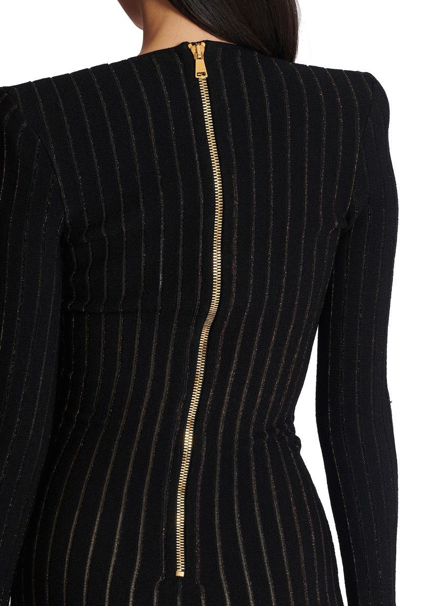Balmain o1y0525 Mini Dress in Black Size M / US 6-8 / IT 42-44 - 4 Thumbnail