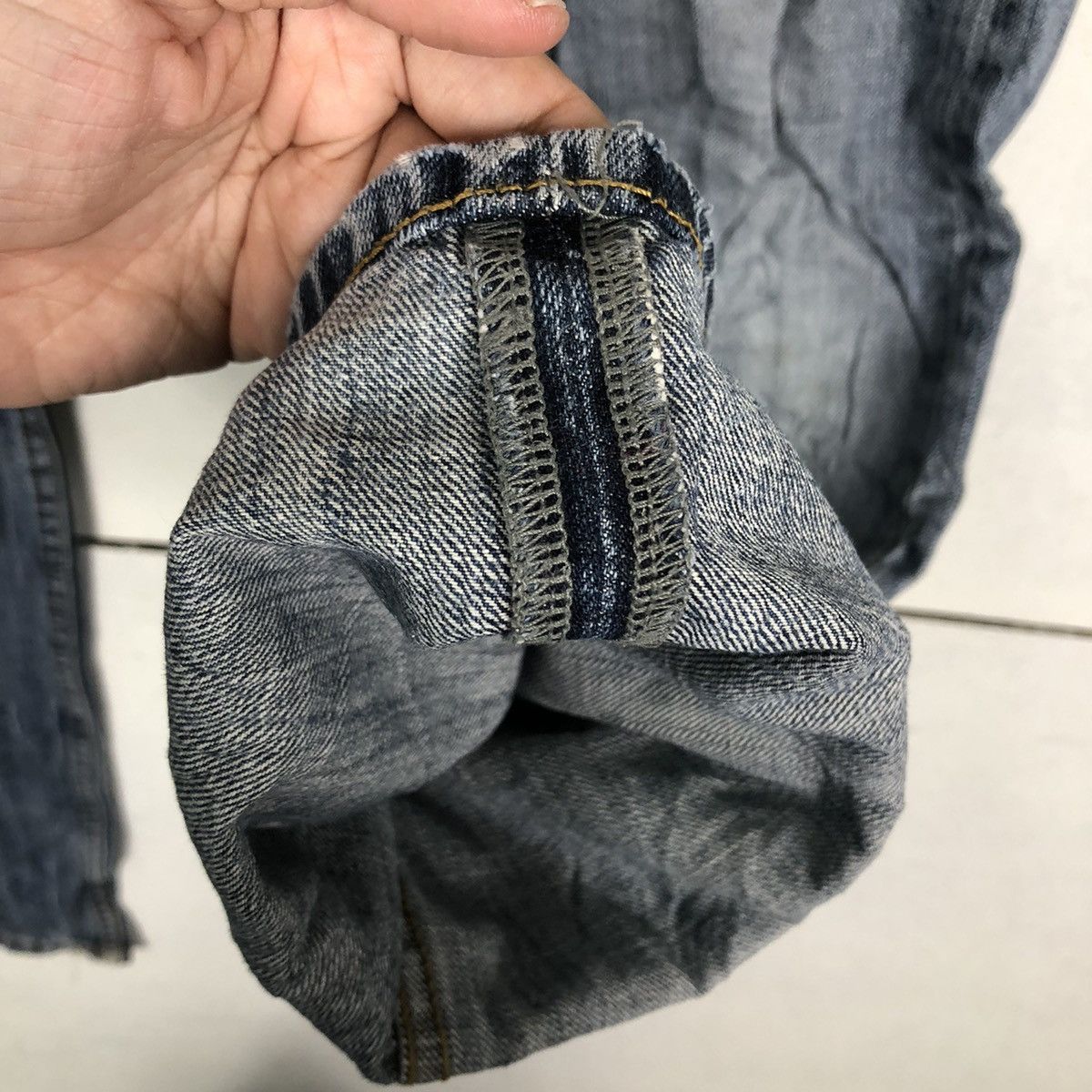 Japanese Brand Rare Distressed Denim Jeans Punk Design Inspire IsseyMiyake Size US 34 / EU 50 - 12 Thumbnail