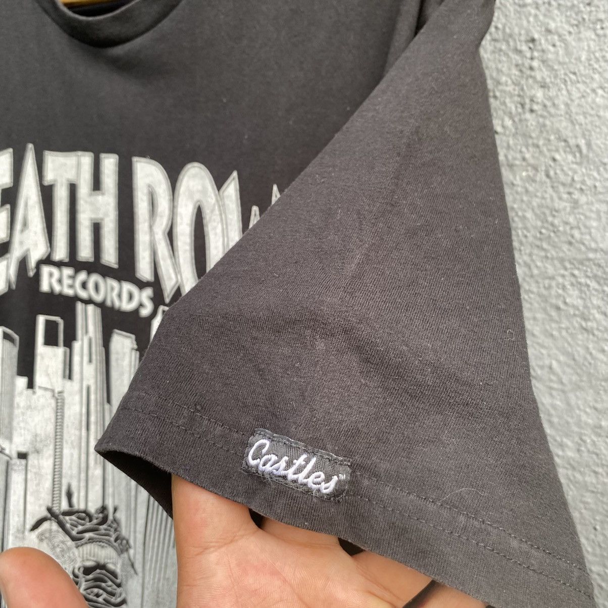 Death Row Records Thrashed Faded Death Row Records ERD GRUNGE Tee Size US L / EU 52-54 / 3 - 5 Thumbnail