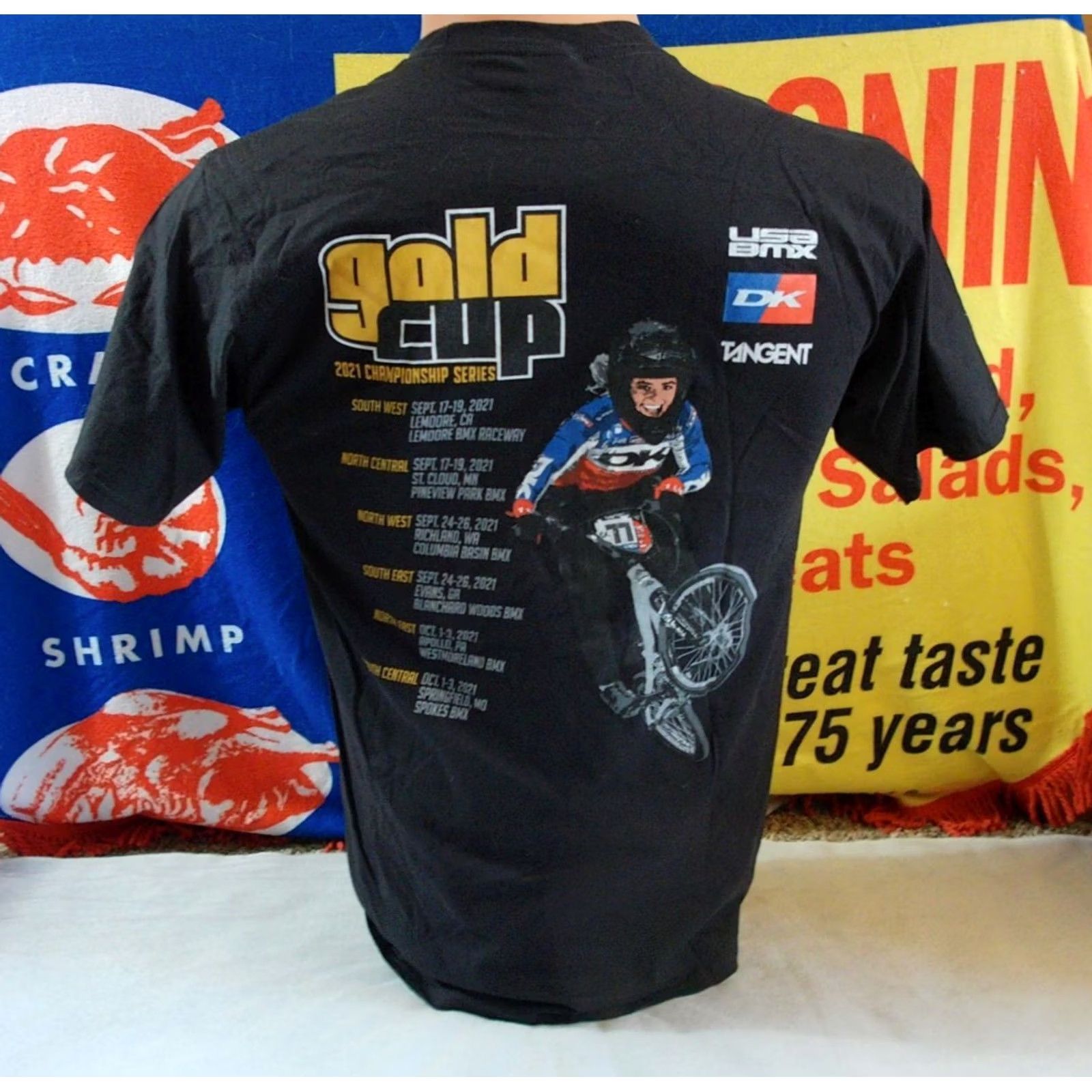 Port & Company USA BMX Gold Cup CHAMPIONSHIP SERIES Shirt DK Tangent Bike 2021 Men's Medium t Size US M / EU 48-50 / 2 - 5 Thumbnail