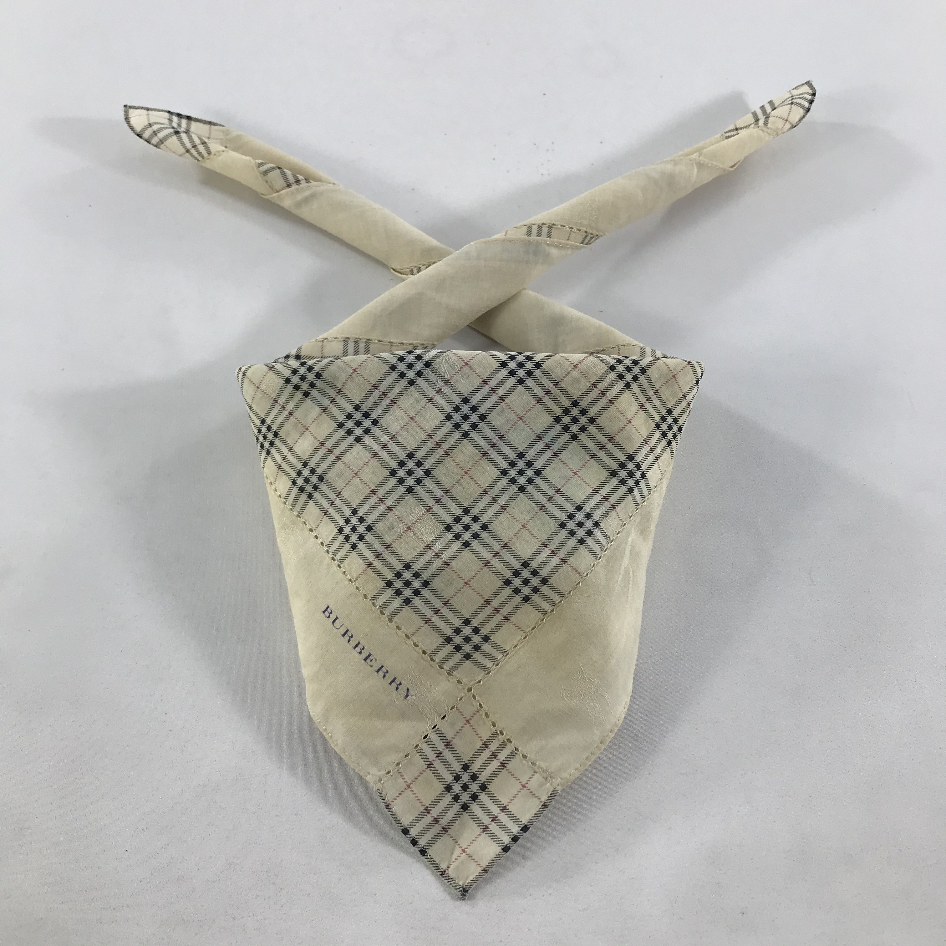 Burberry × Vintage Burberry Bandana / Handkerchief / Neckerchief -S1762 Size ONE SIZE - 5 Thumbnail