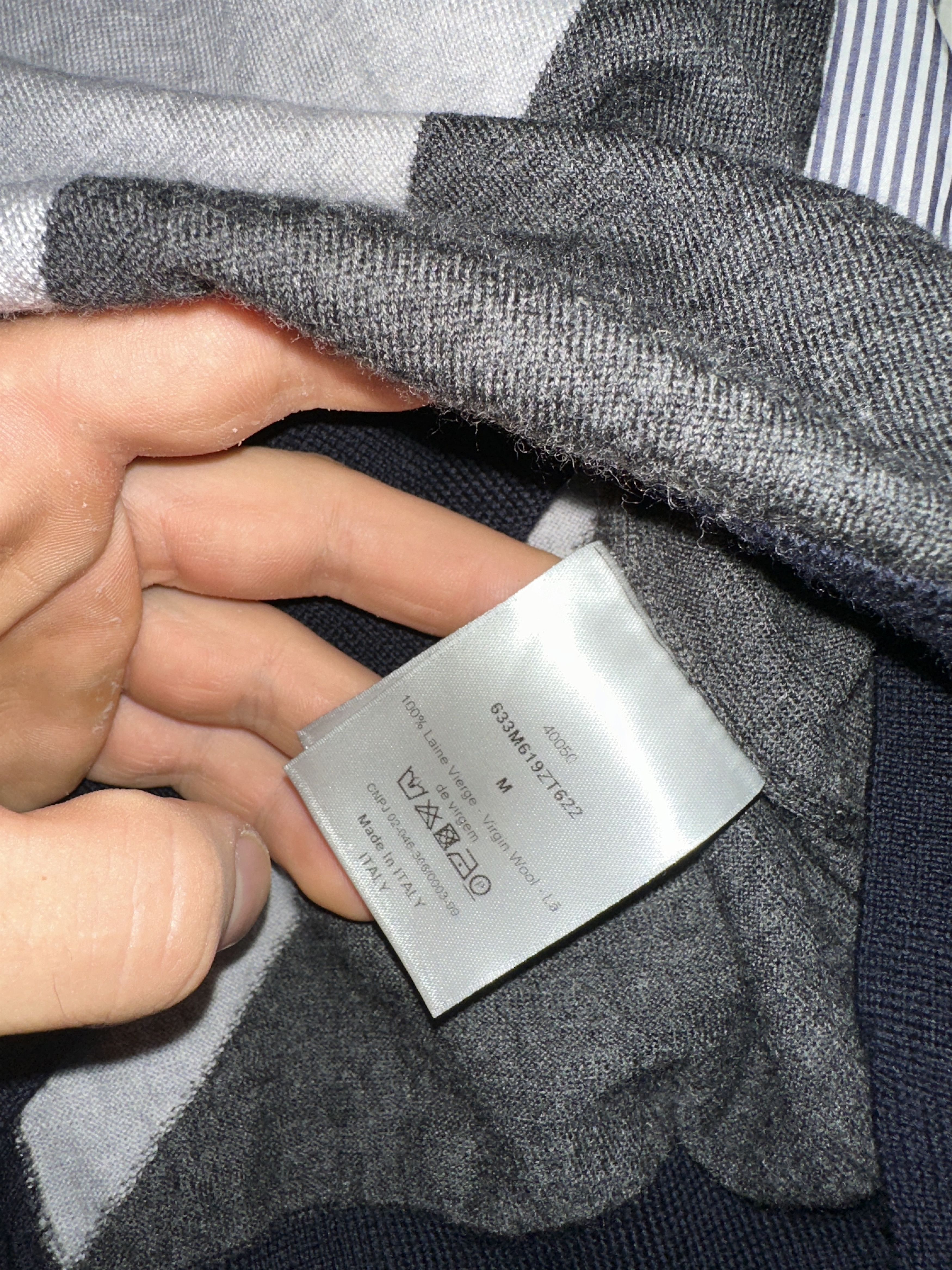 Dior Dior Geometrical Striped Light Pullover CrewNeck Size M Size US M / EU 48-50 / 2 - 11 Thumbnail