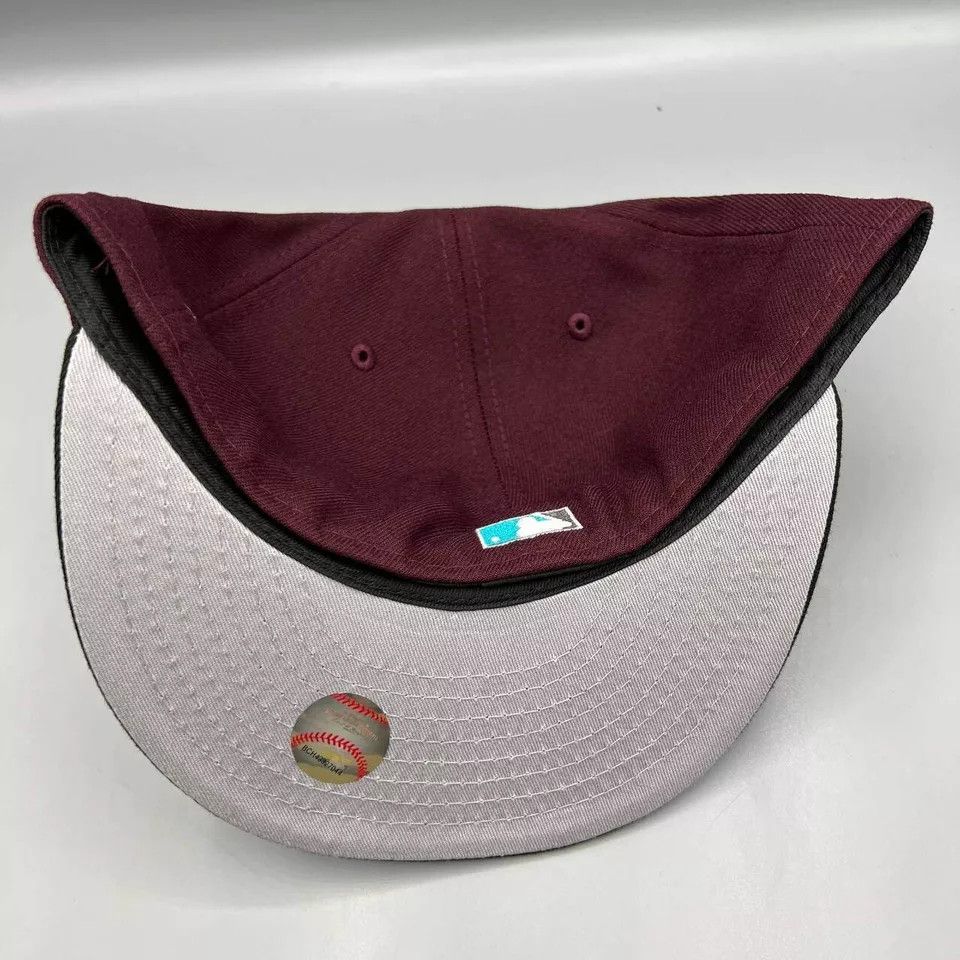 New Era Arizona Diamondbacks Hat Men 7 5/8 Red Black MLB Fitted Cap Size ONE SIZE - 6 Thumbnail