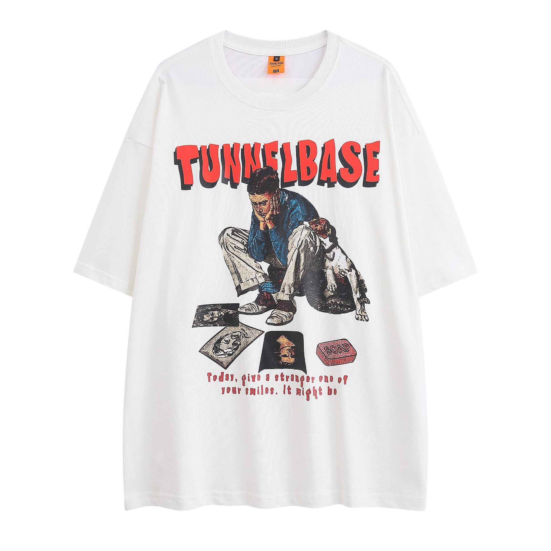 Japanese Brand × Vintage Street Retro Character Print Casual Cotton T-shirt Size US L / EU 52-54 / 3 - 1 Thumbnail