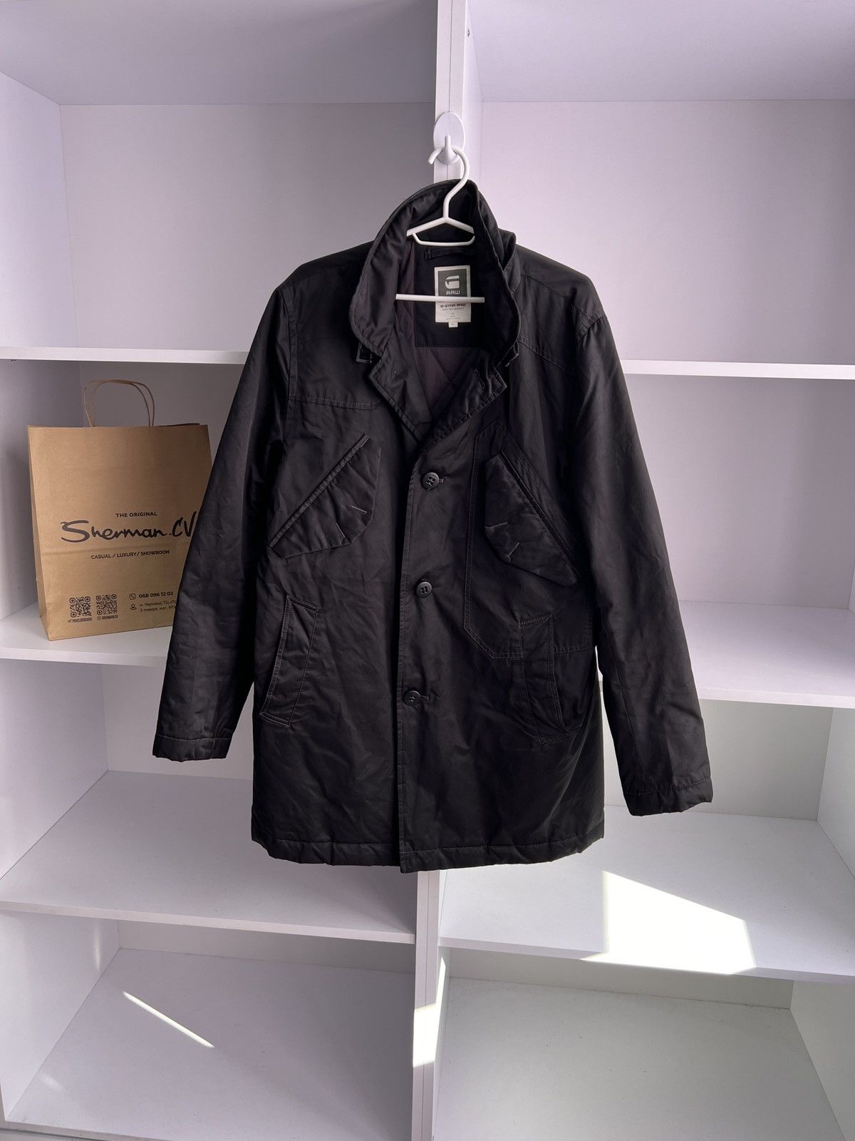 G-Star × Vintage Vintage G Star Raw Black Jacket Size US XL / EU 56 / 4 - 3 Thumbnail