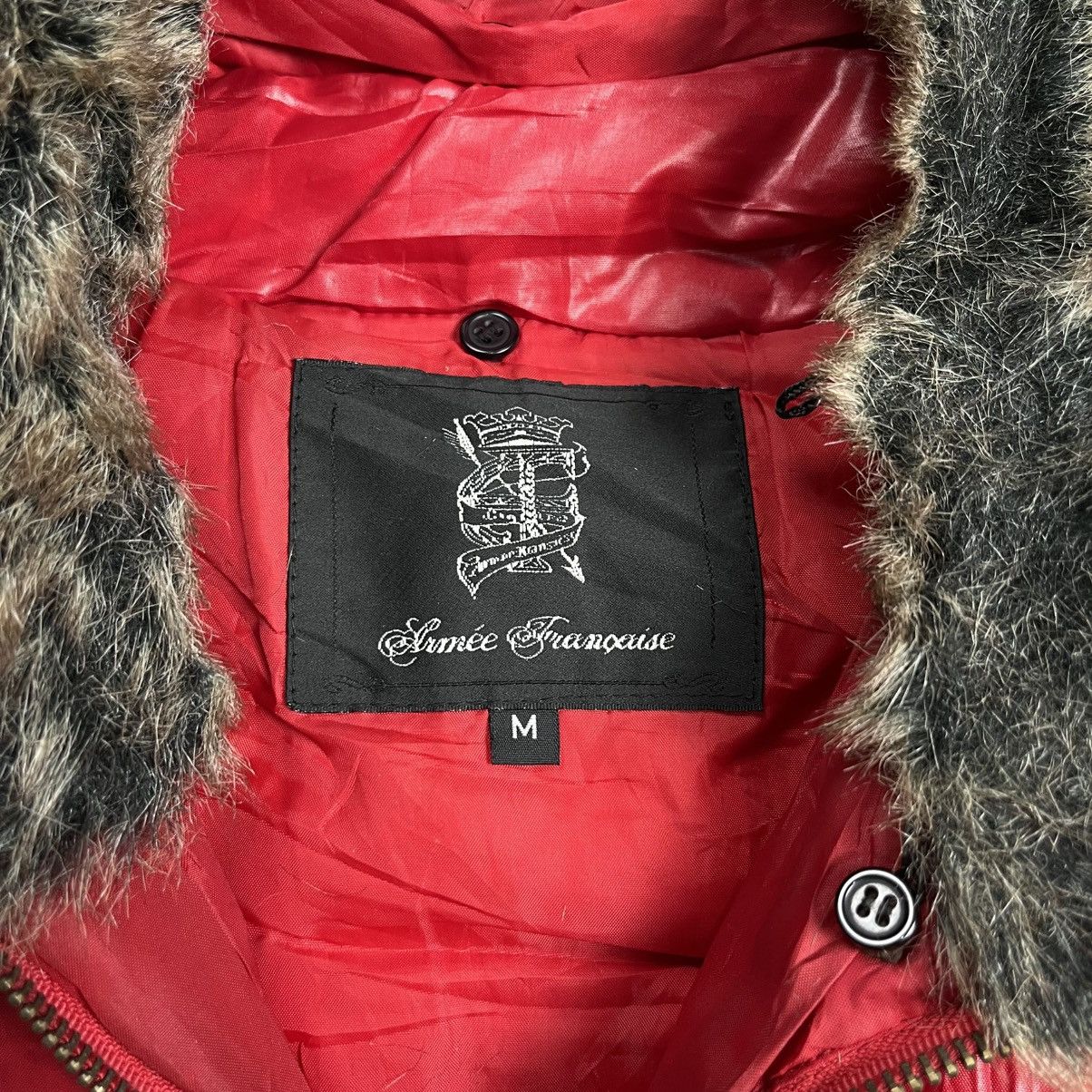 BUFFALO BOBS 2000s Armee Franquise - Vkei Style Trim Fur Puffer Jacket Size US M / EU 48-50 / 2 - 13 Thumbnail