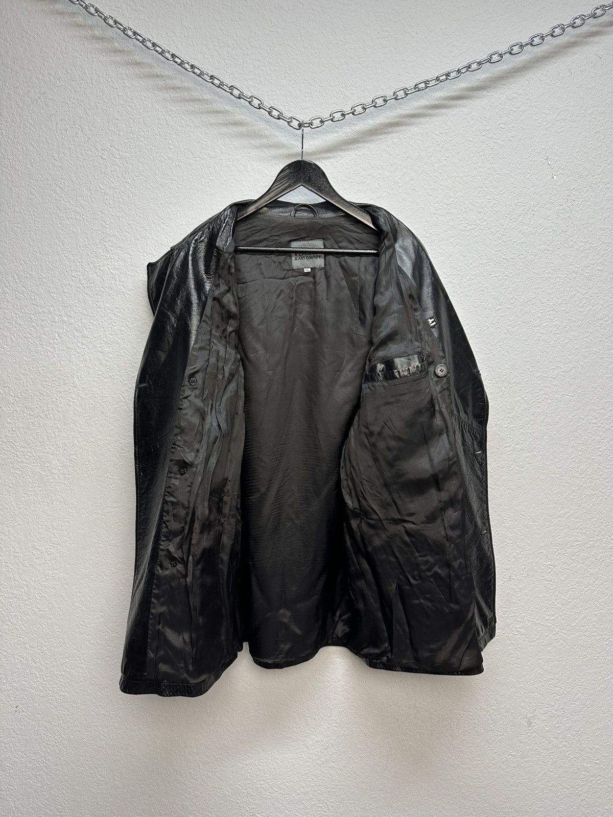 Versace Jeans Couture Versace Archival Double Breasted Leather Coat Jacket Size US XL / EU 56 / 4 - 13 Thumbnail