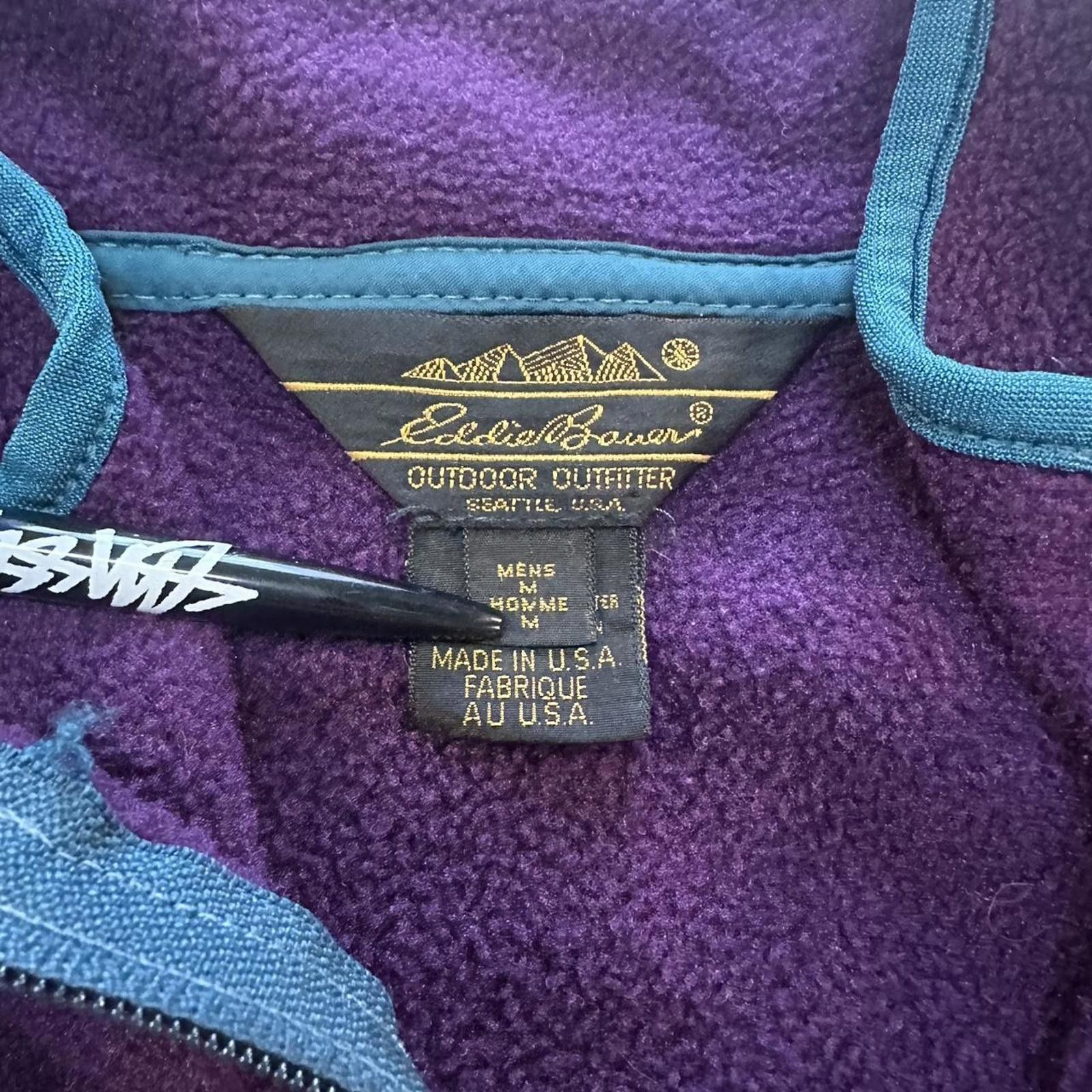 Eddie Bauer Vintage 90s Eddie Bauer Purple 1/2 Zip Fleece Size US M / EU 48-50 / 2 - 4 Thumbnail