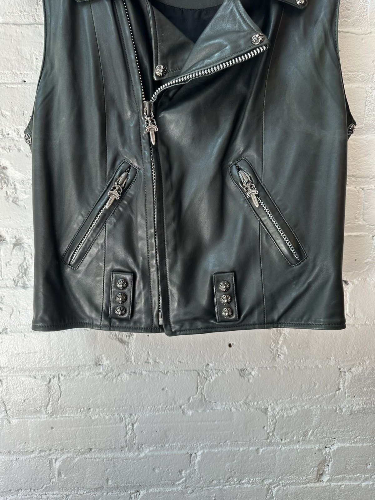 Chrome Hearts Chrome Hearts Insane Leather Moto Vest Size US XS / EU 42 / 0 - 4 Thumbnail